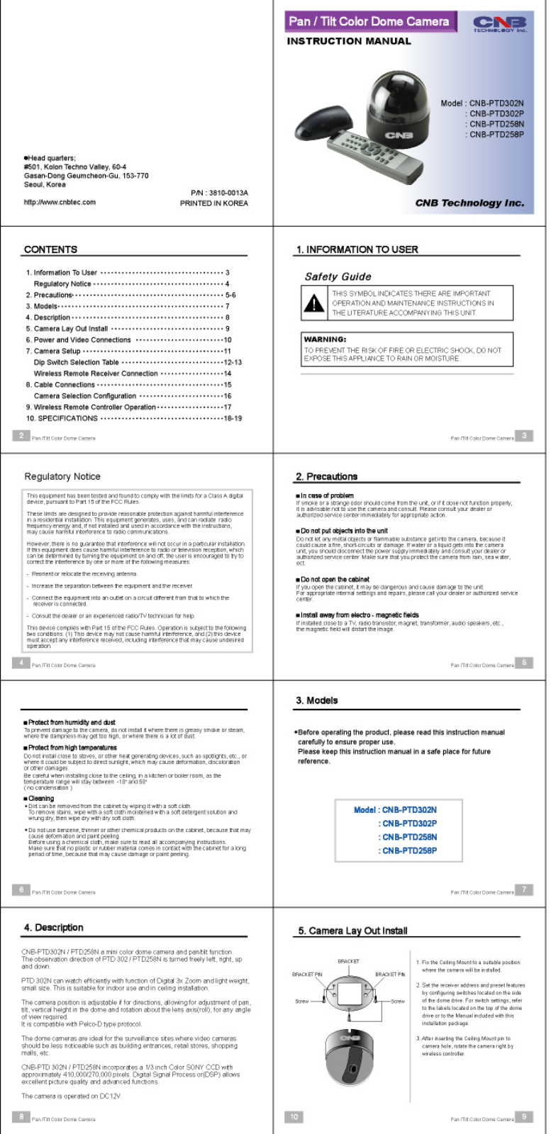 CNB PTD302N User Manual