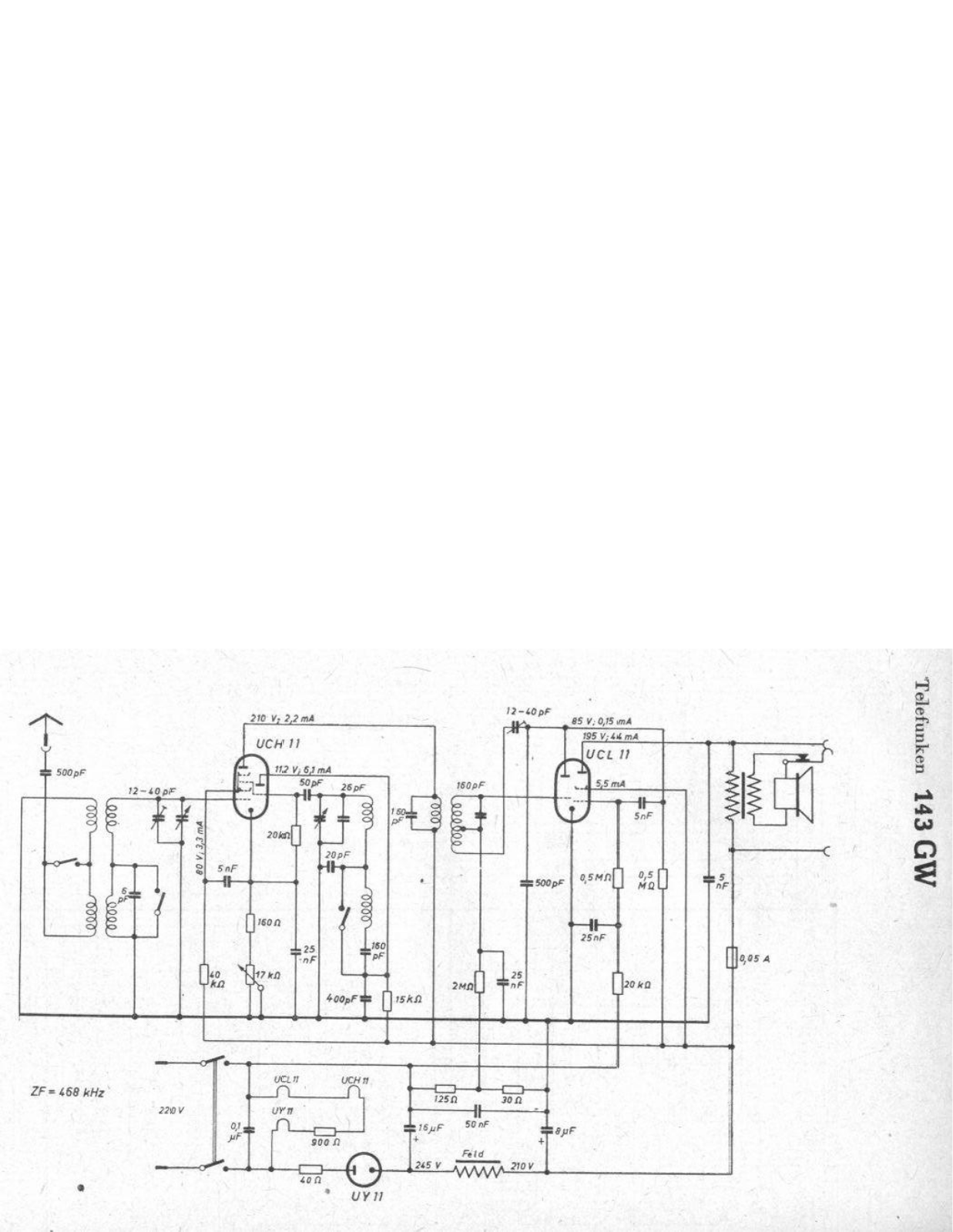 Telefunken 143-GW Schematic