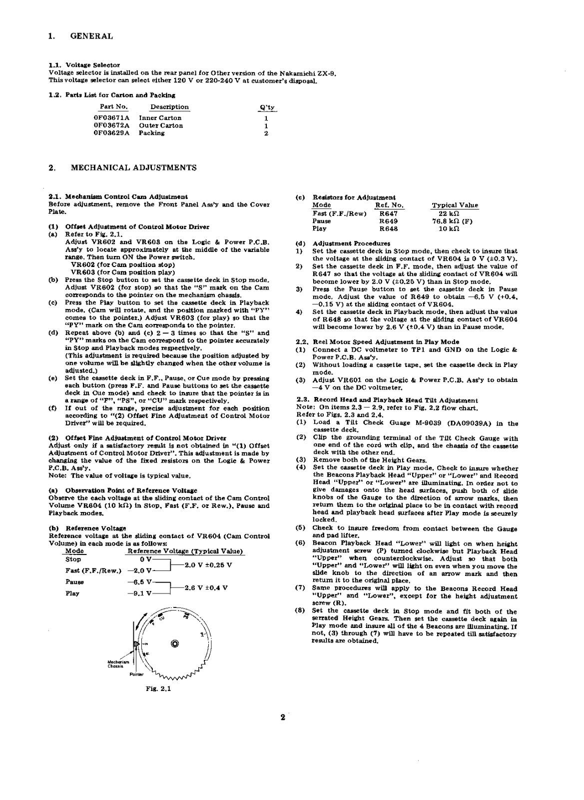 Nakamichi ZX9 SERVICE MANUAL