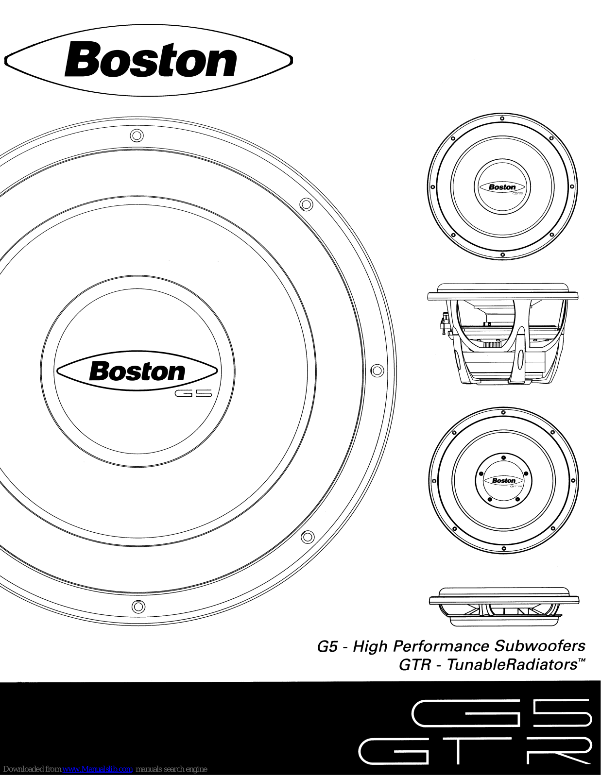 Boston GTR, G5 User Manual