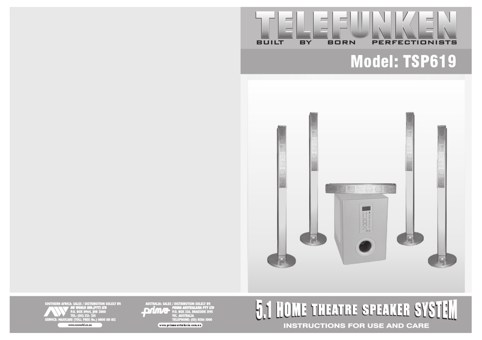 Telefunken TSP619 Owner Manual