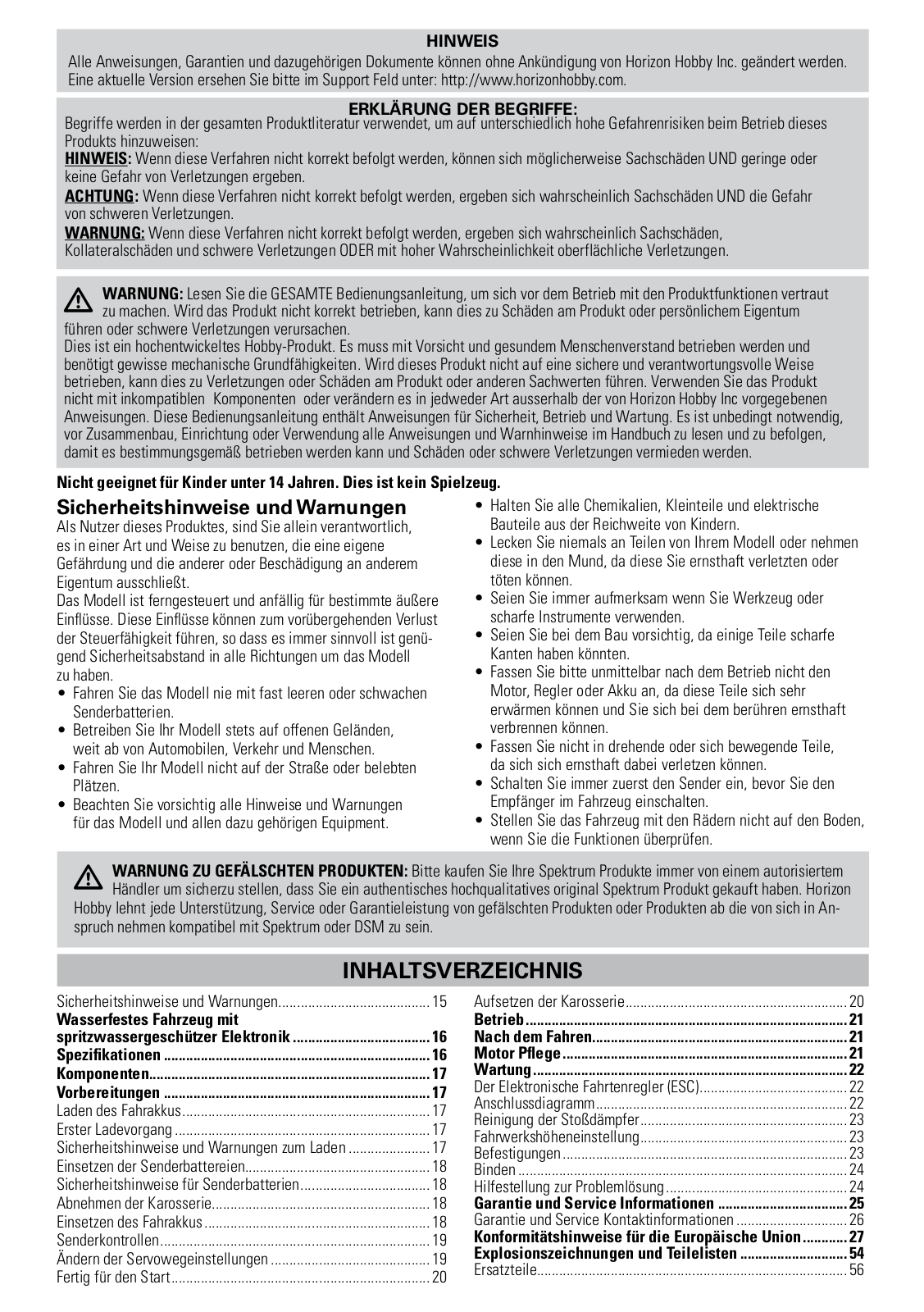 ECX ECX03012I User manual