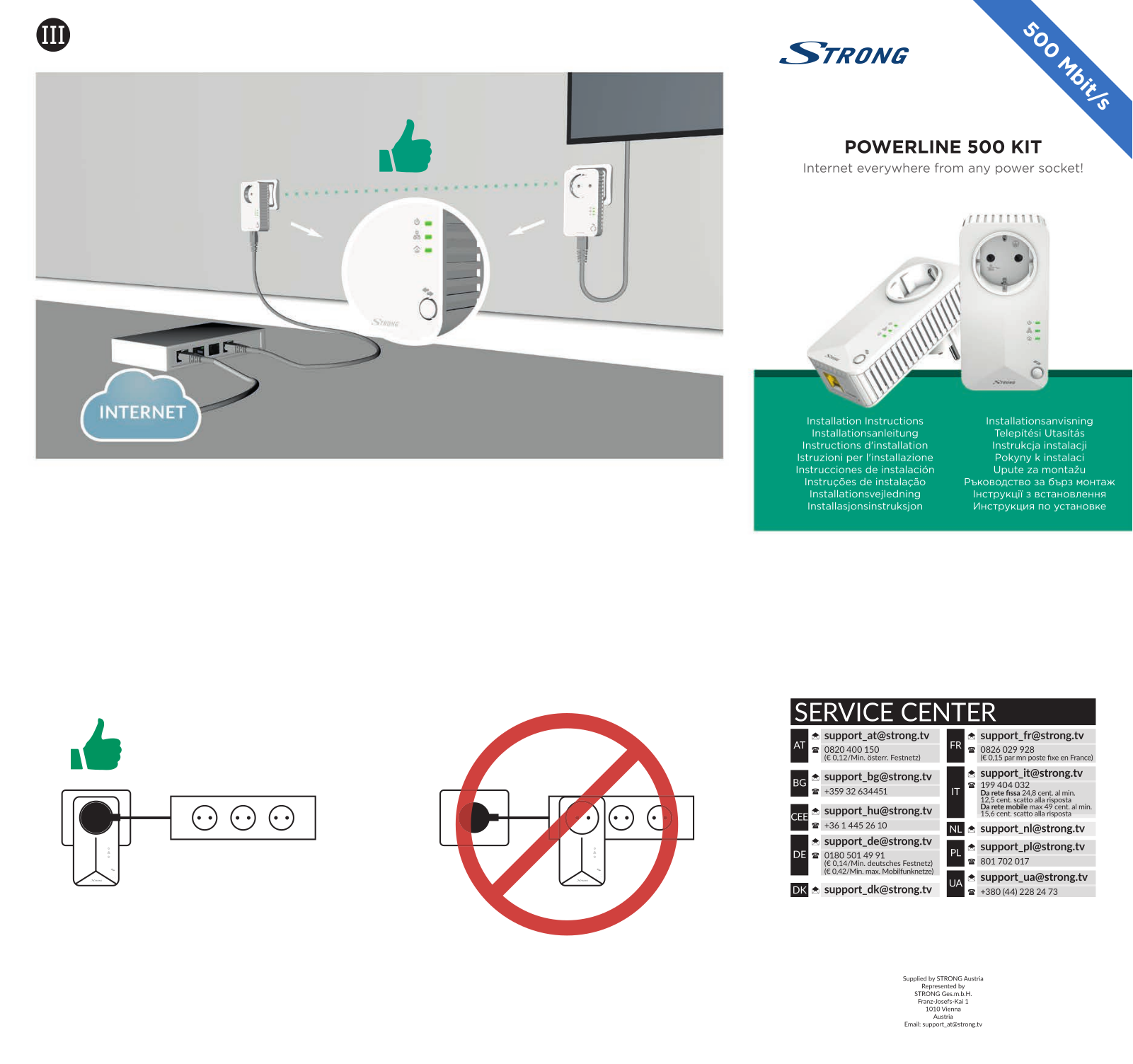 Strong Powerline 500 kit User Manual