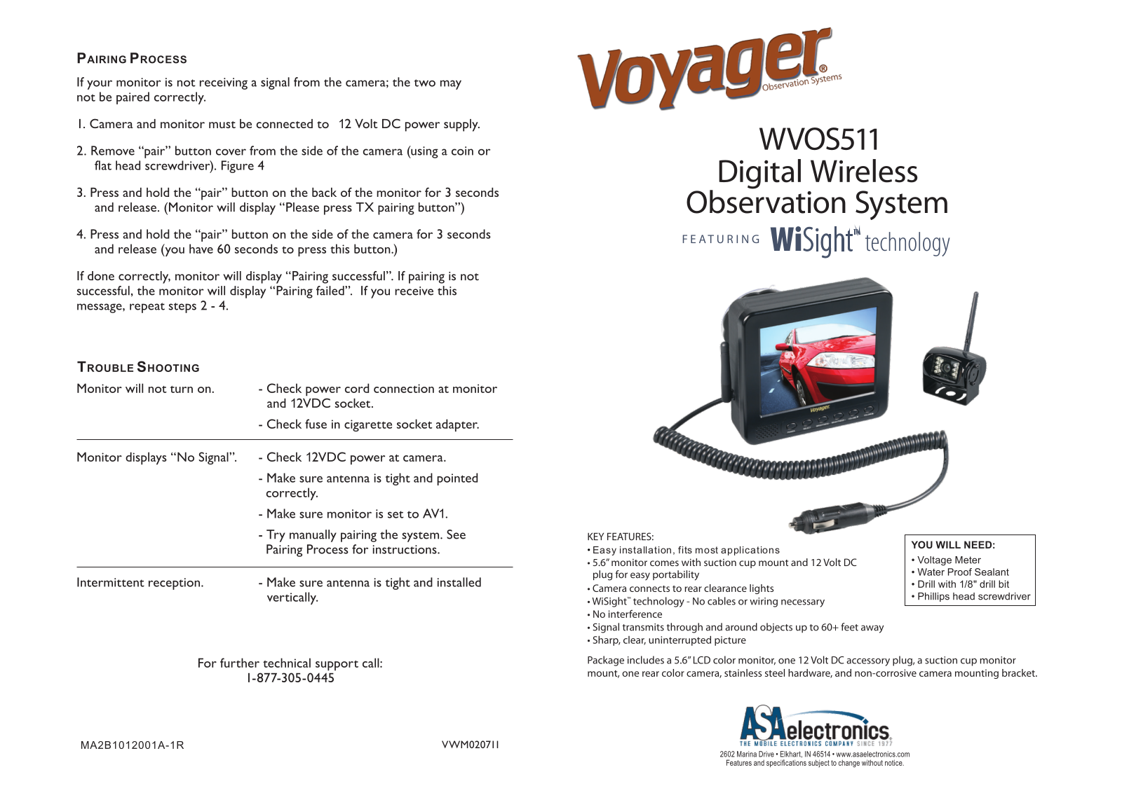 Voyager WVOS511 User Manual