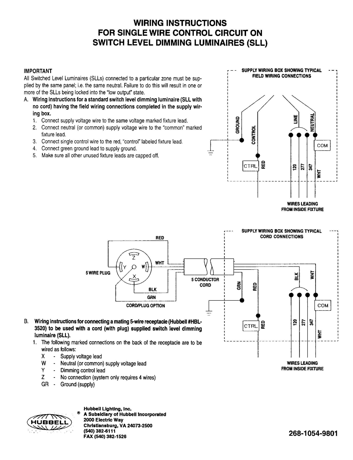 Hubbell lighting BL-PA, PK REFLECTOR User Manual