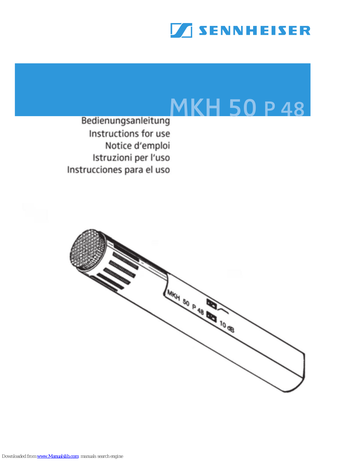 Sennheiser MKH 50, MKH 50 P 48, MKH 50 P 48 - 02-04 User Manual