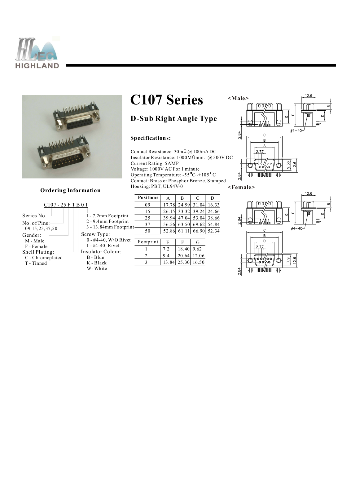 Datasheet C107 Datasheet (Rainbow Electronics) - ManualMachine.com