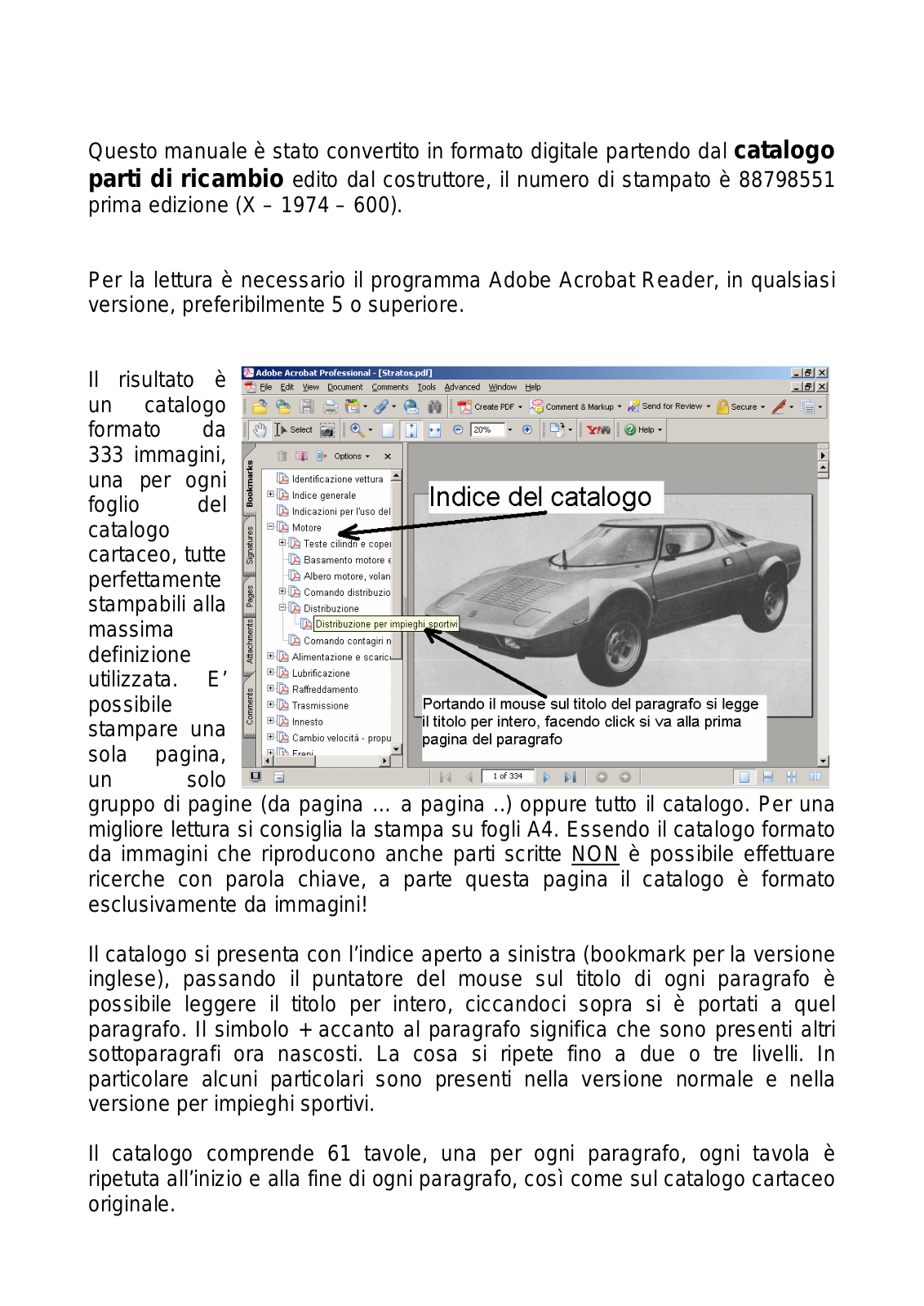 Lancia Stratos 1974 User Manual