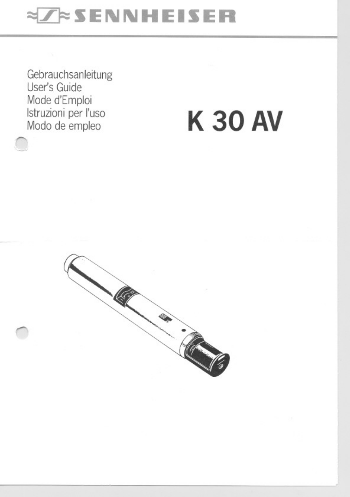 Sennheiser K 30 AV User Manual