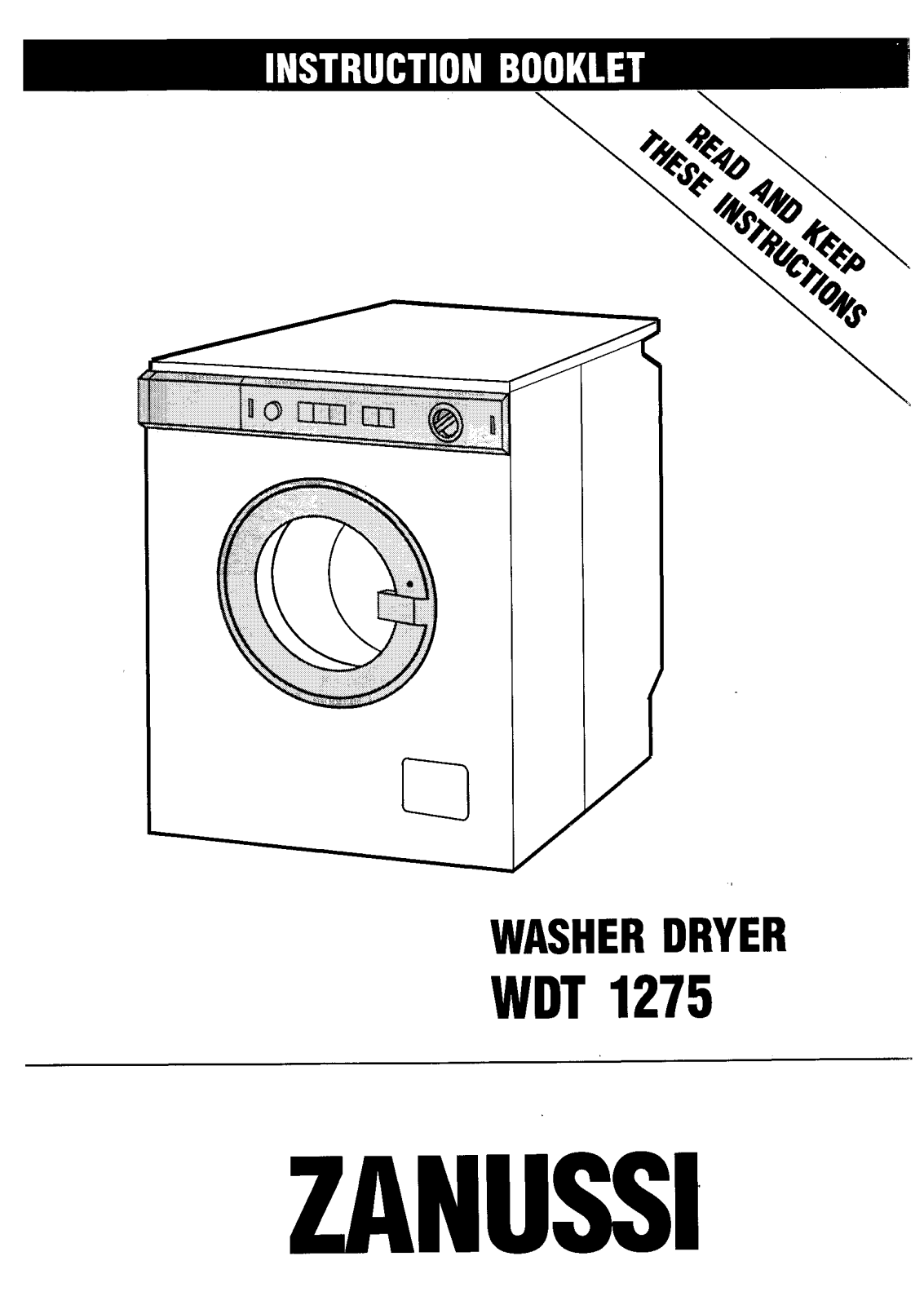 Zanussi WDT1275/B, WDT1275/A User Manual