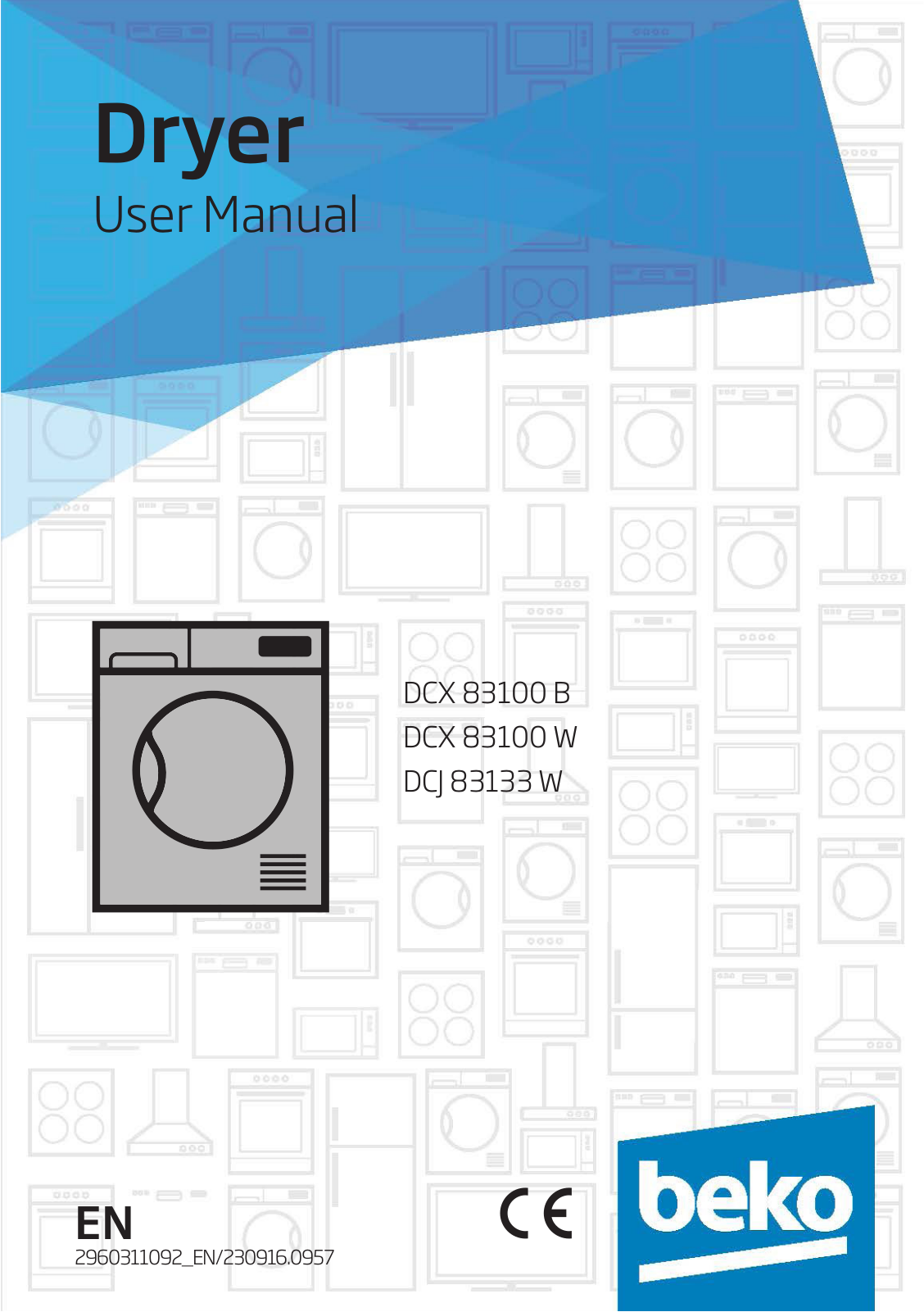 Beko DCX 83100 W, DCJ 83133 W User manual