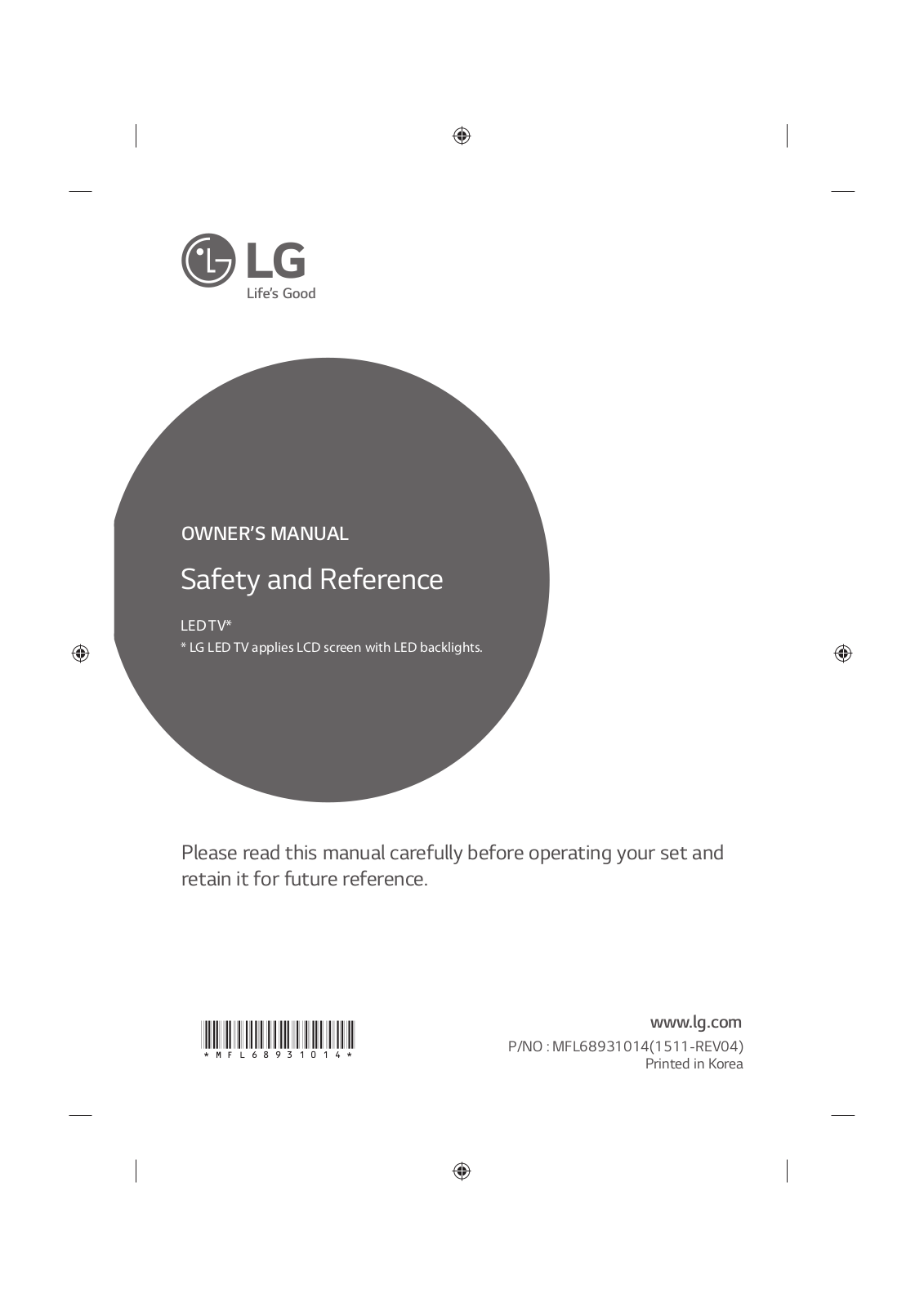 LG 65UF776V, 58UF830V, 40UF7707, 65UF7709 Instruction manual