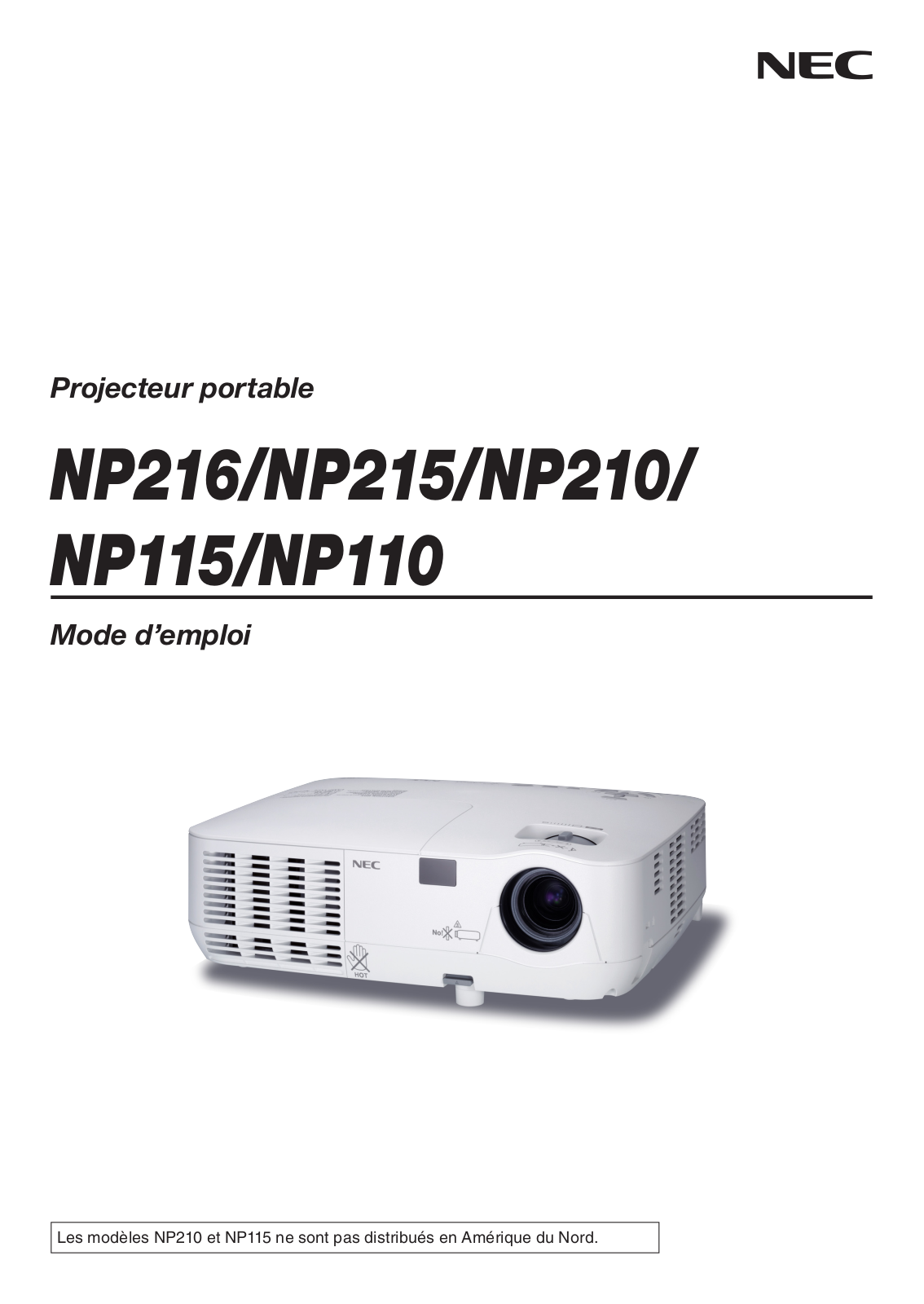 NEC NP216 User Manual