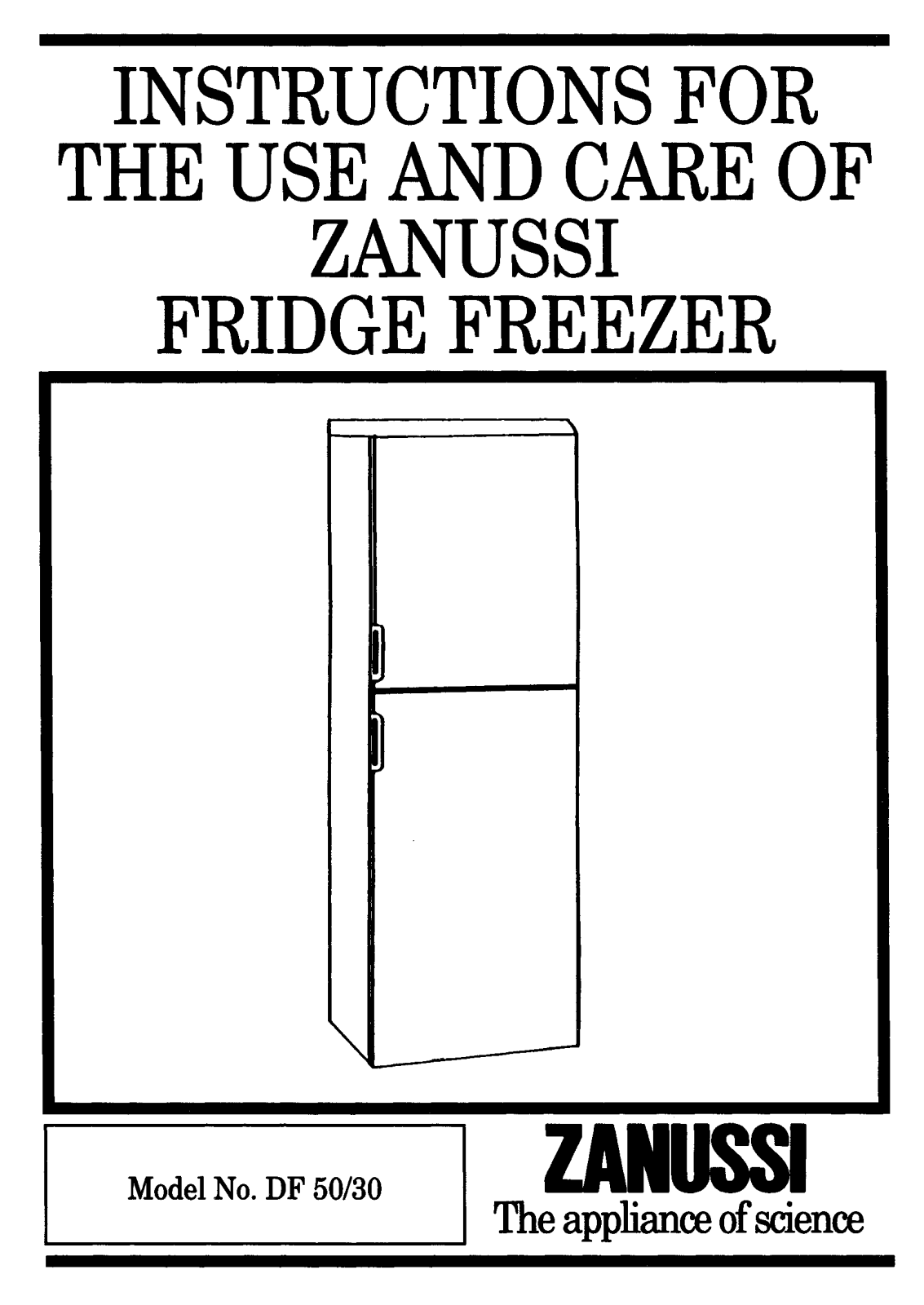 Zanussi DF 50 30 User Manual