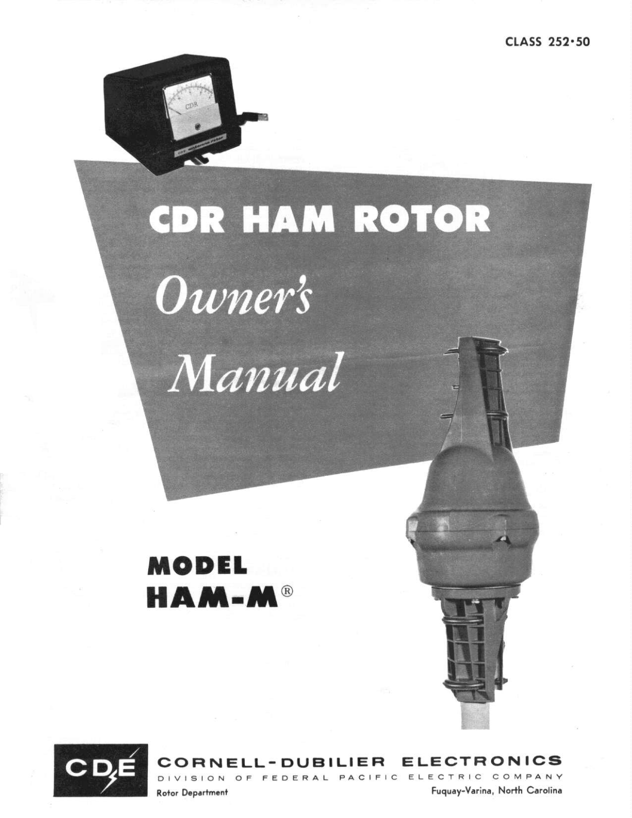 Cornell Dubilier CDR HAM-M User Manual