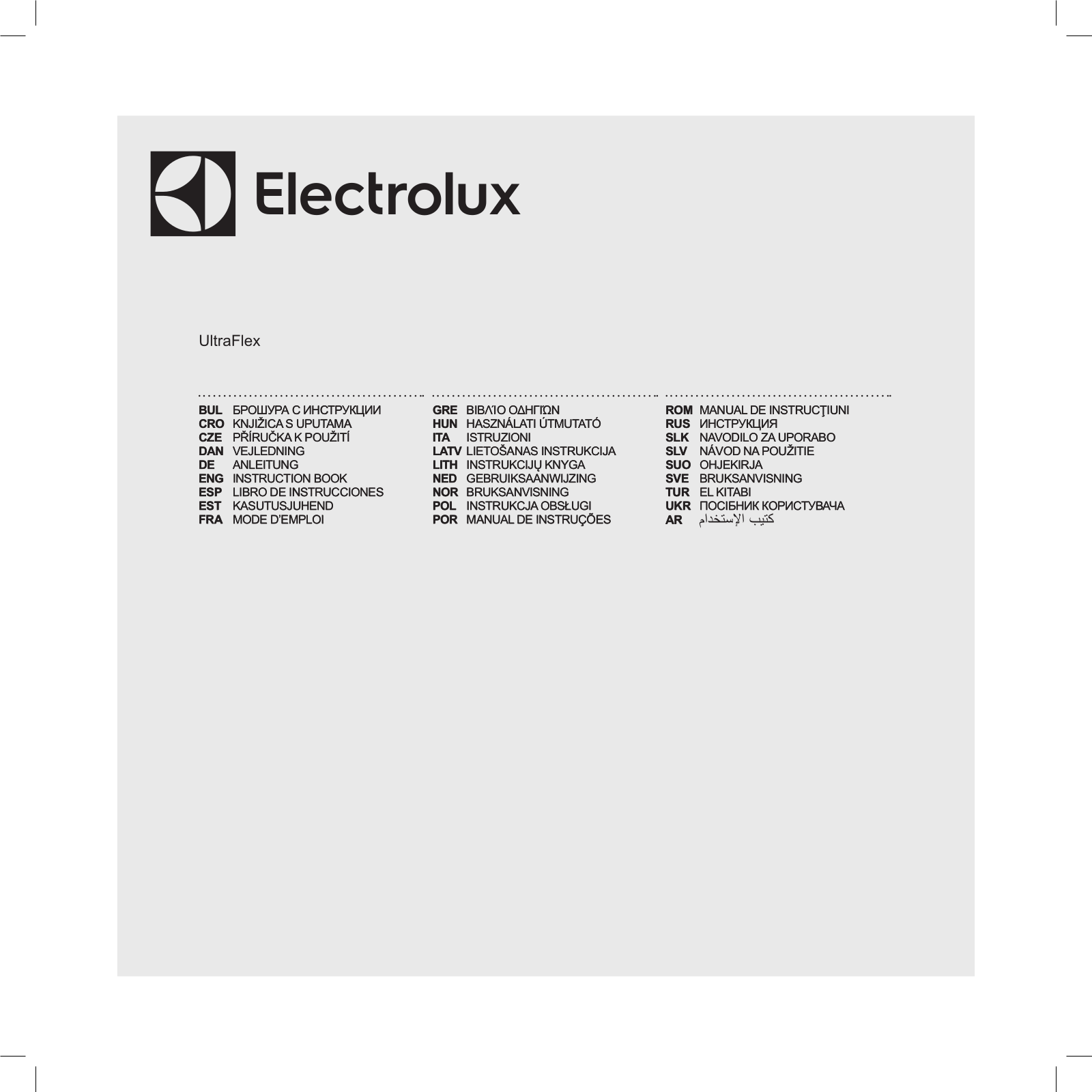 Electrolux EUF87TM User Manual