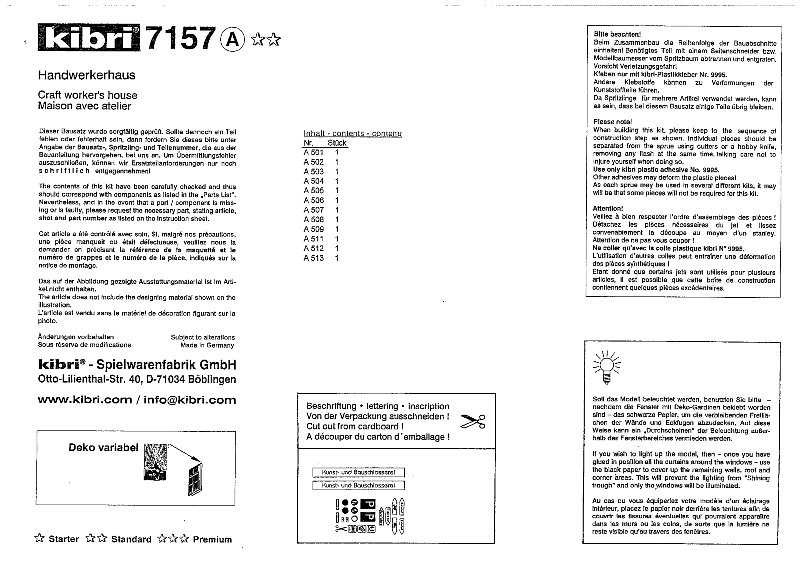 Kibri 7157 User Manual