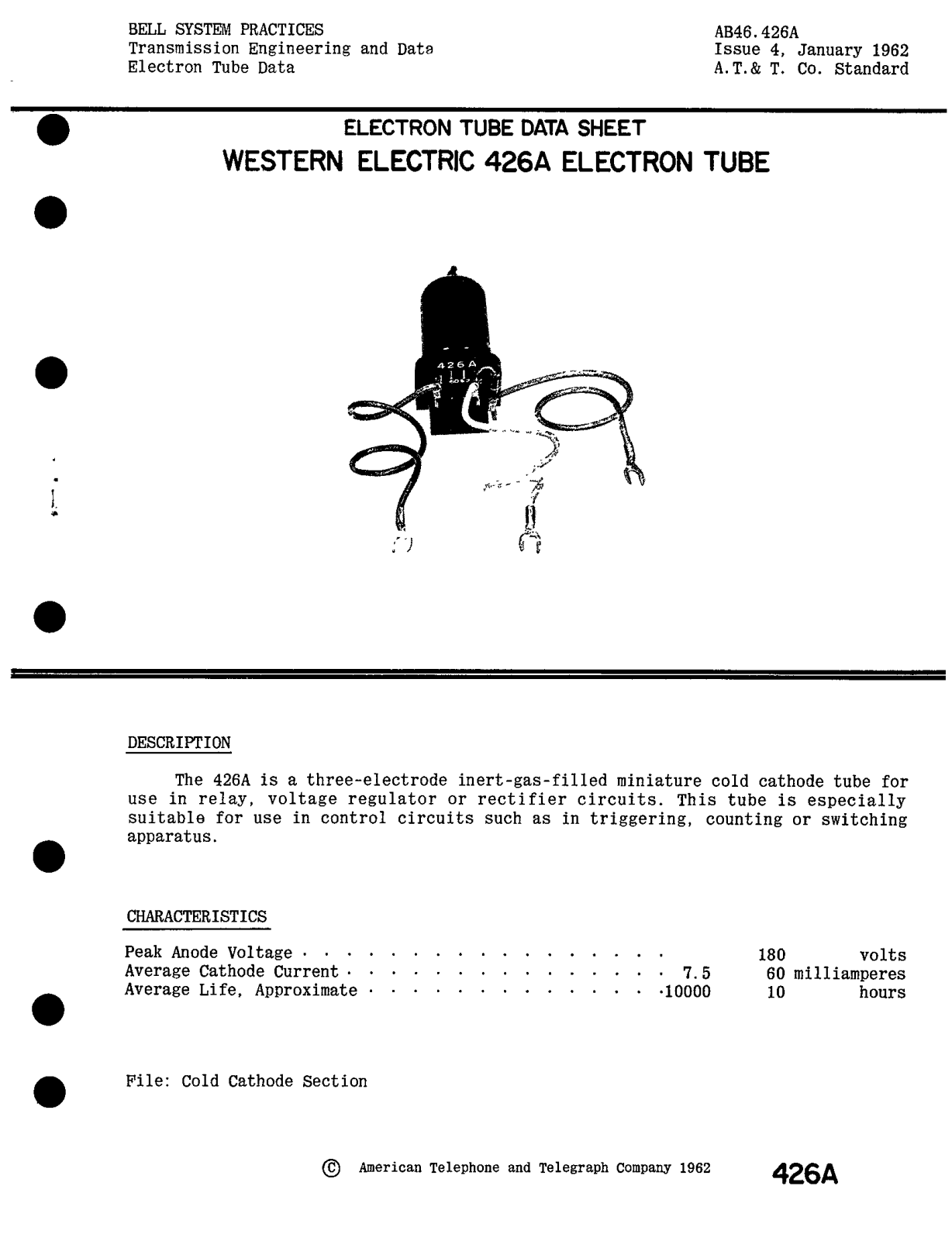 Western Electric 426-A Brochure