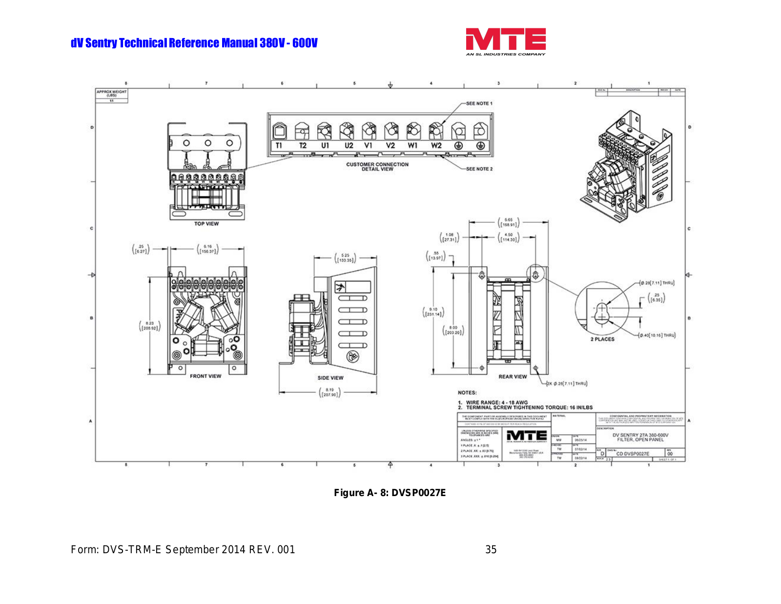 MTE DVSP0027E Technical Reference Manual