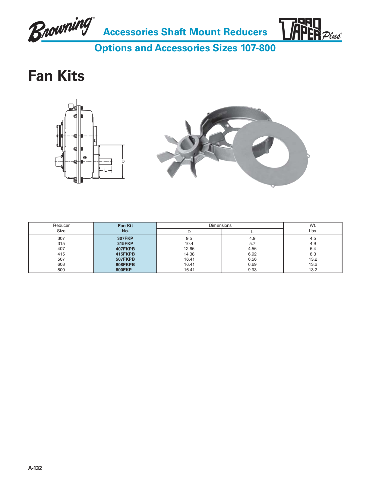 Browning Fan Kits Catalog Page