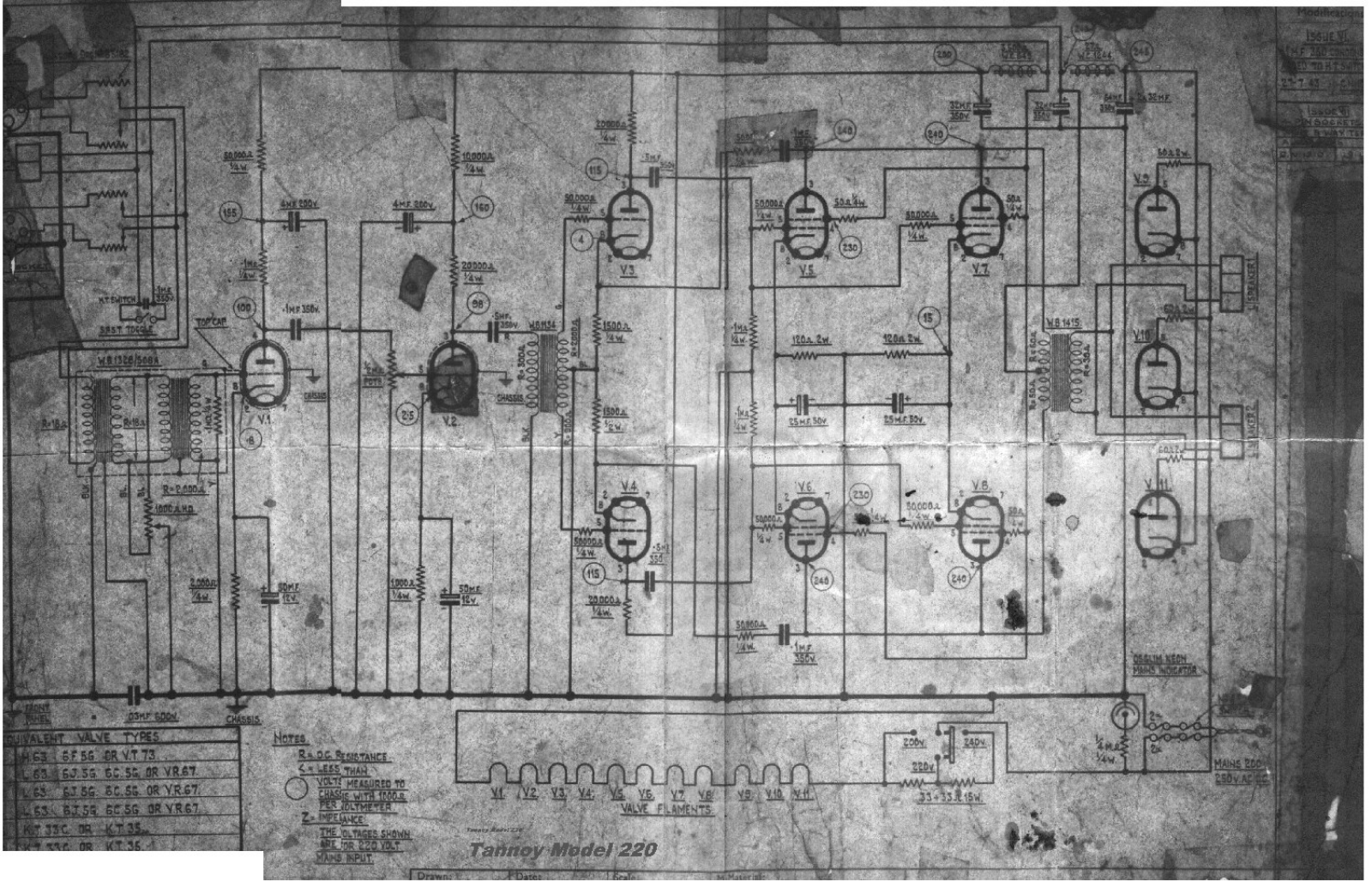 Tannoy 220 schematic