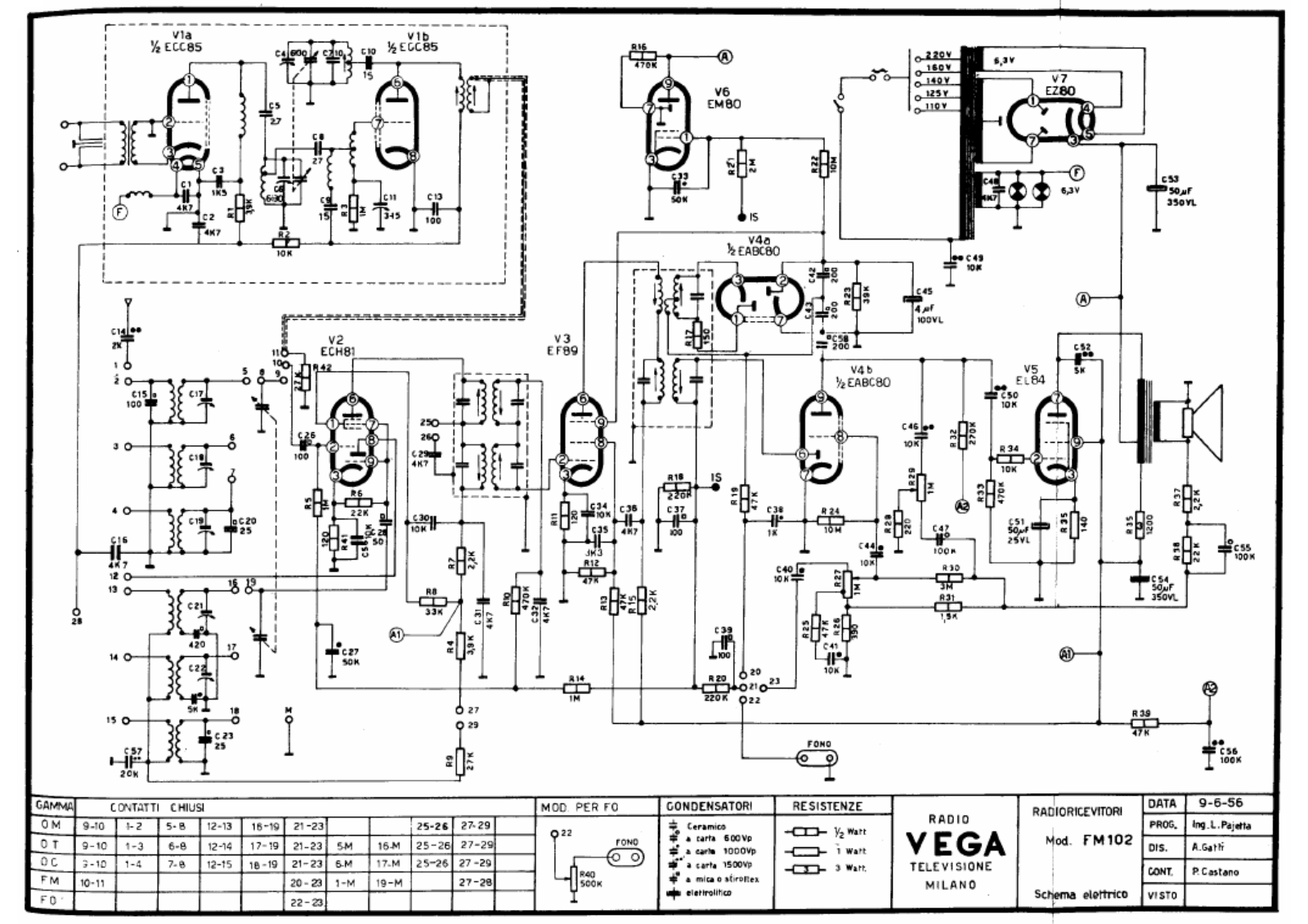 Vega fm102 schematic