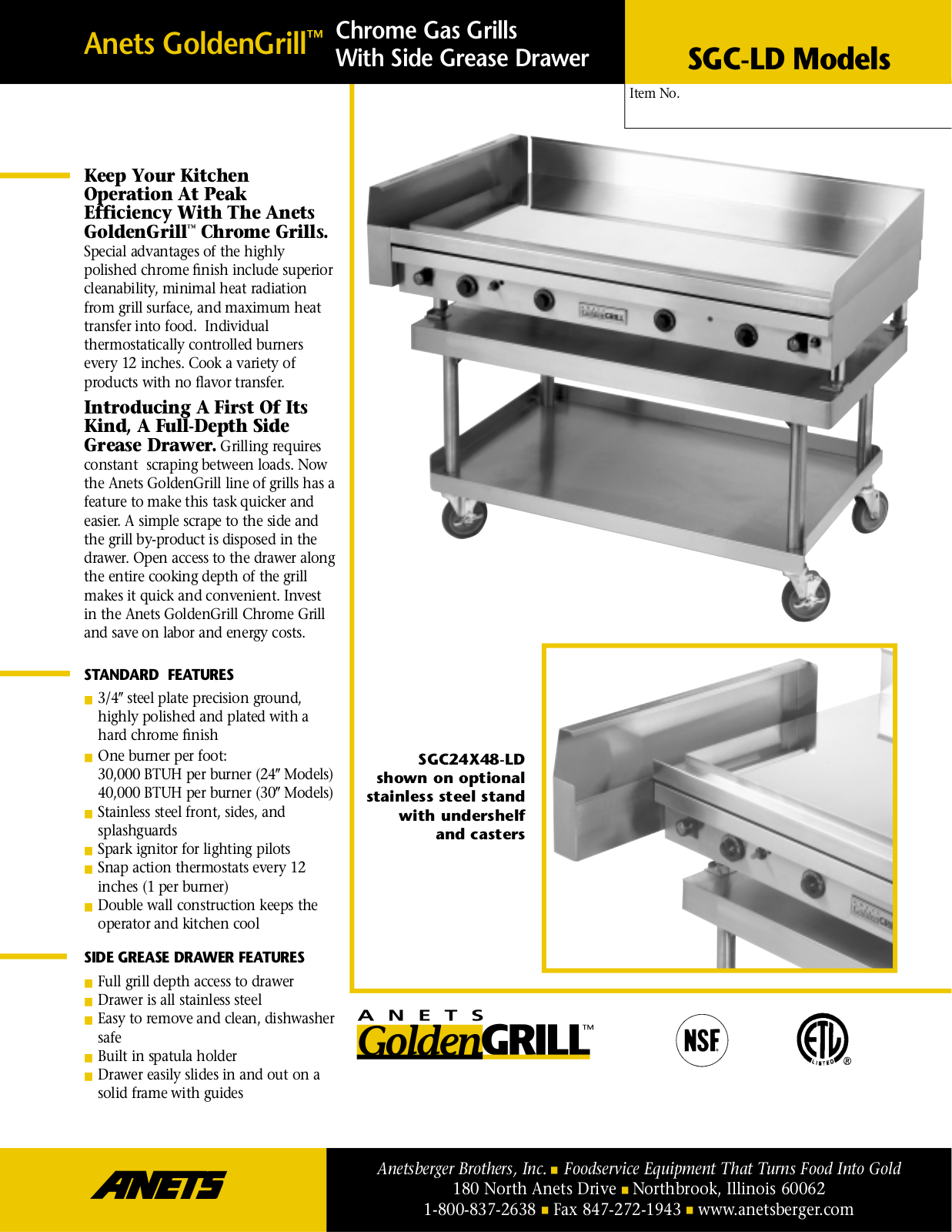 Anets SGC-LD User Manual