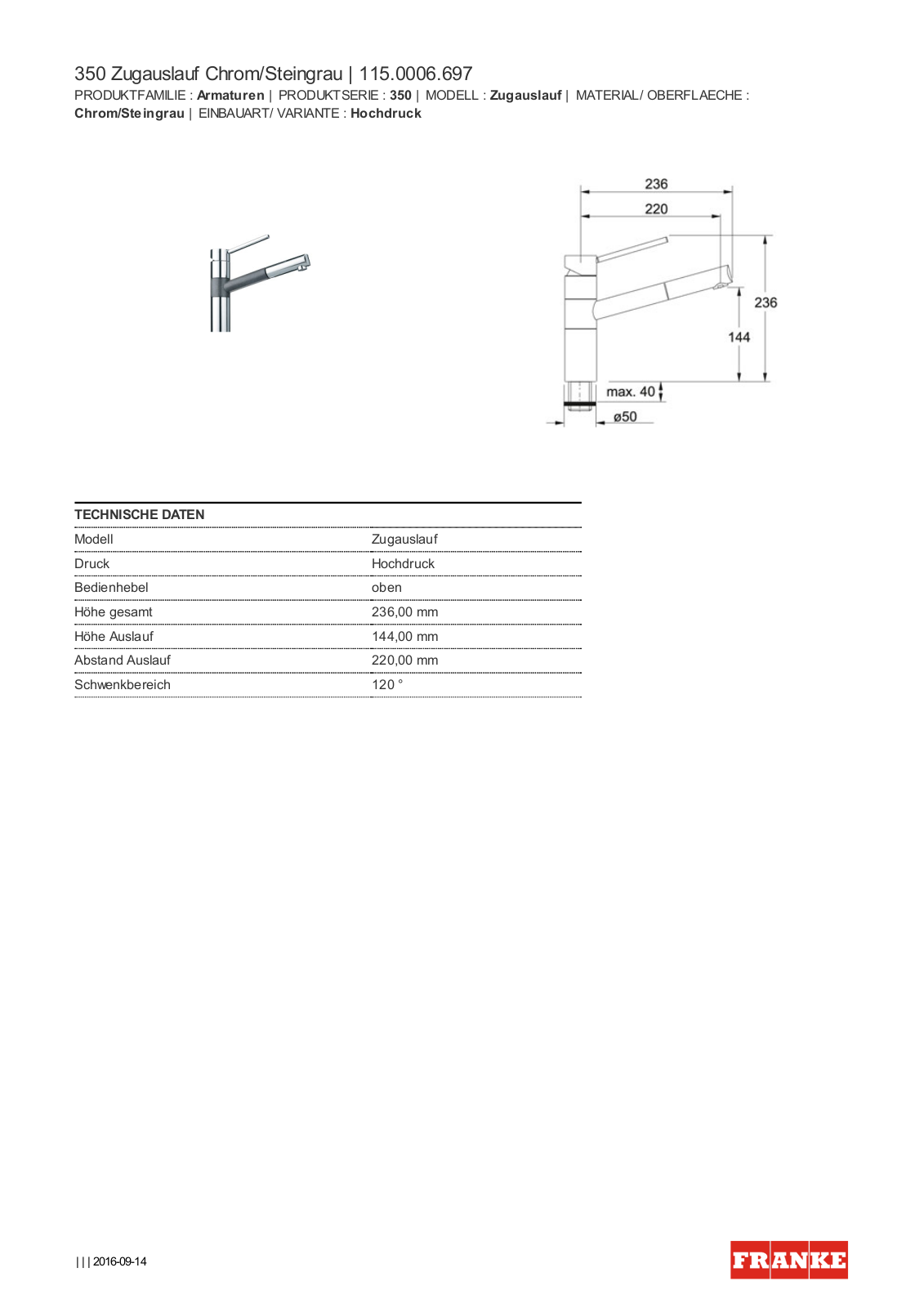 Franke 115.0006.697 Service Manual