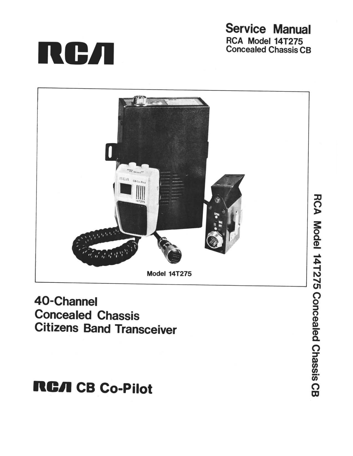 RCA 14t275 Service Manual