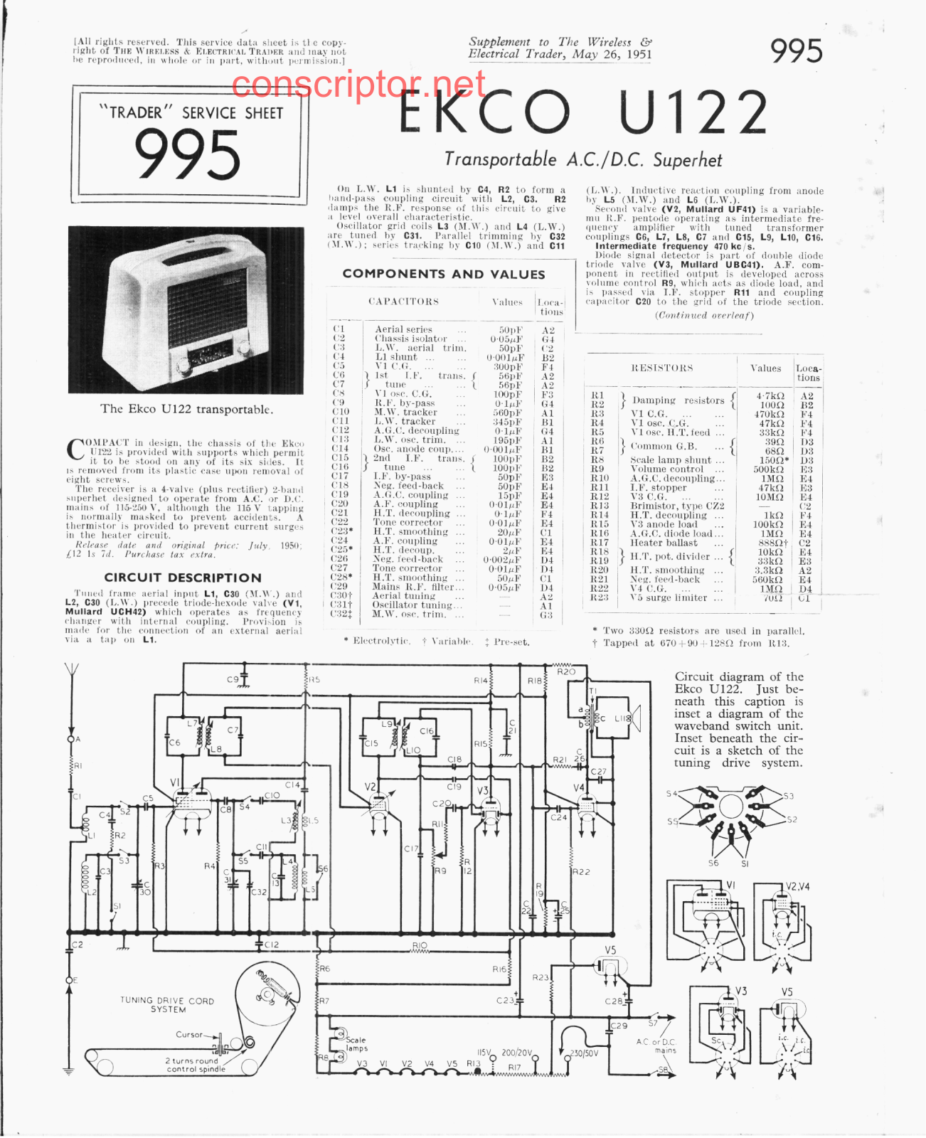 EKCO U122 Service manual