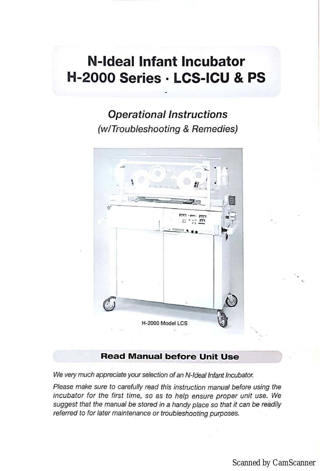 Nakamura H-2000 User manual