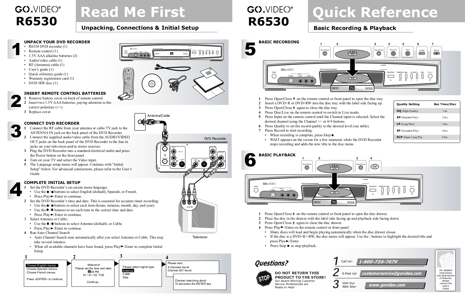 GoVideo R6530 User Manual