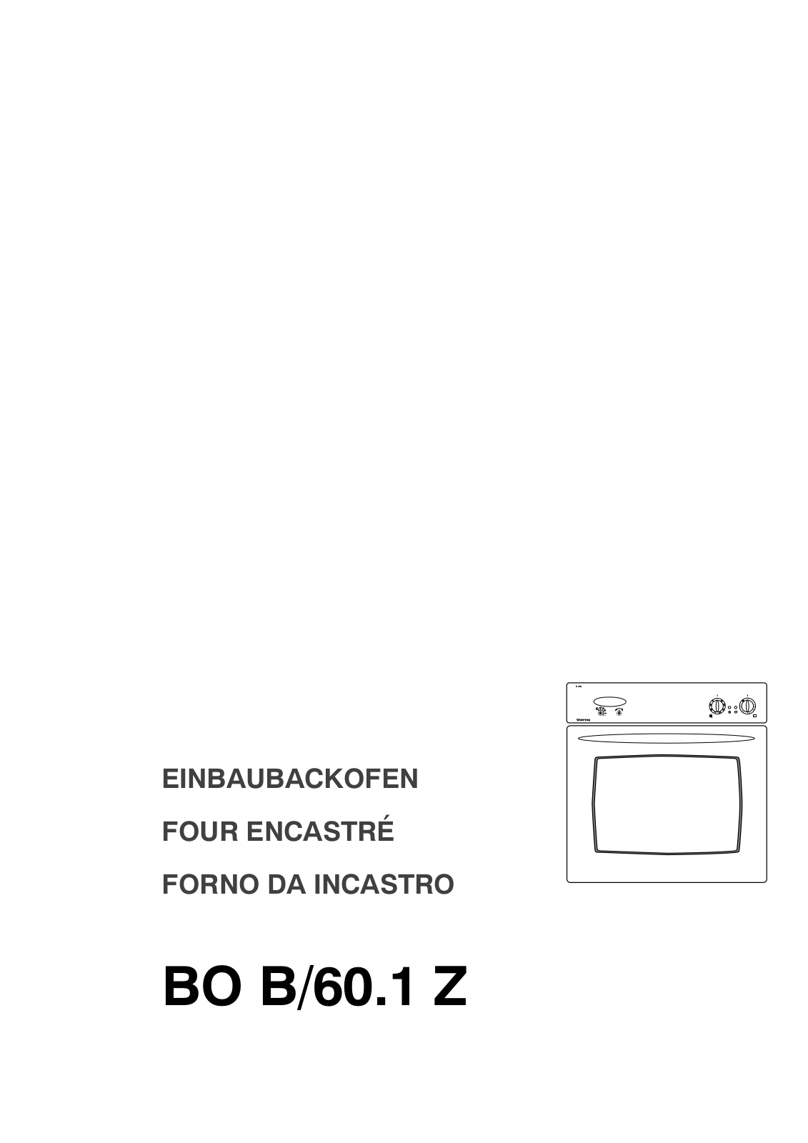 Therma BO B/60.1 Z User Manual