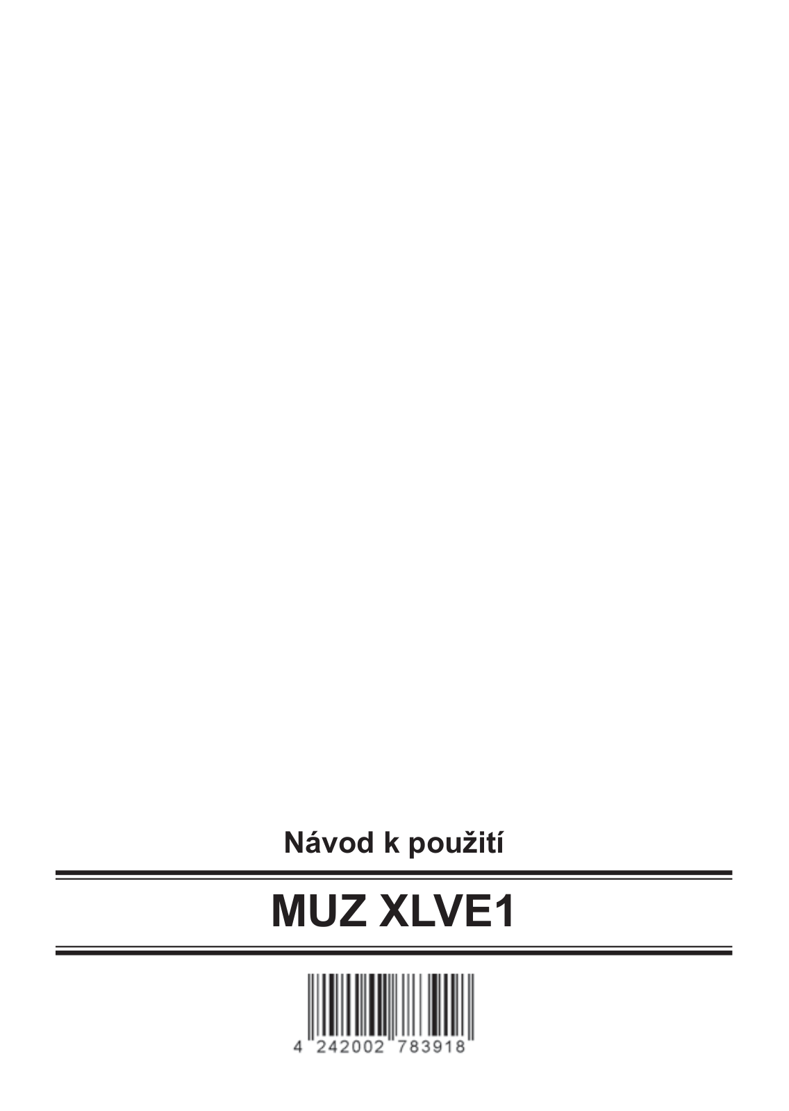 Bosch MUZ XLVE1 User Manual