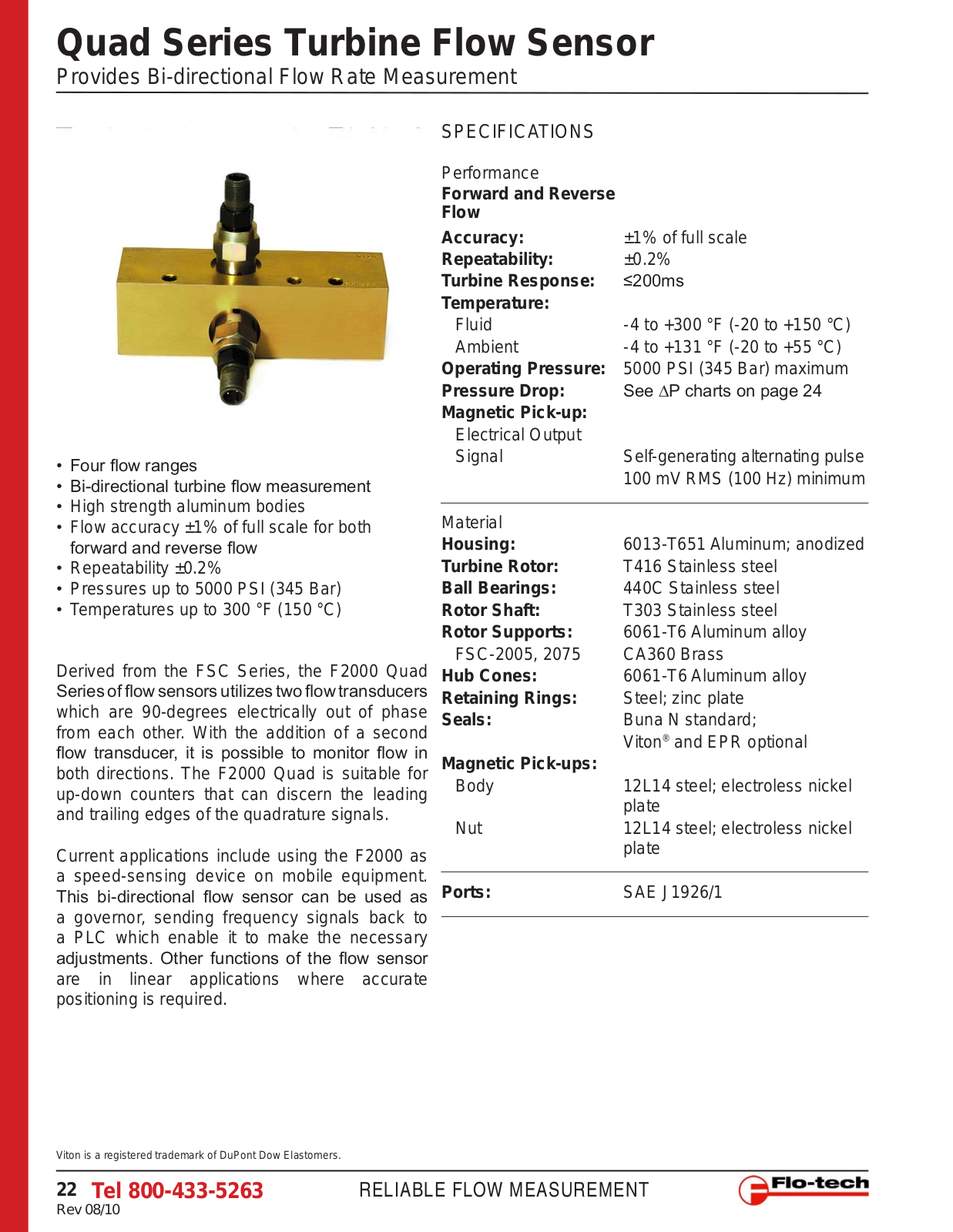 Flo-tech Quad Specifications