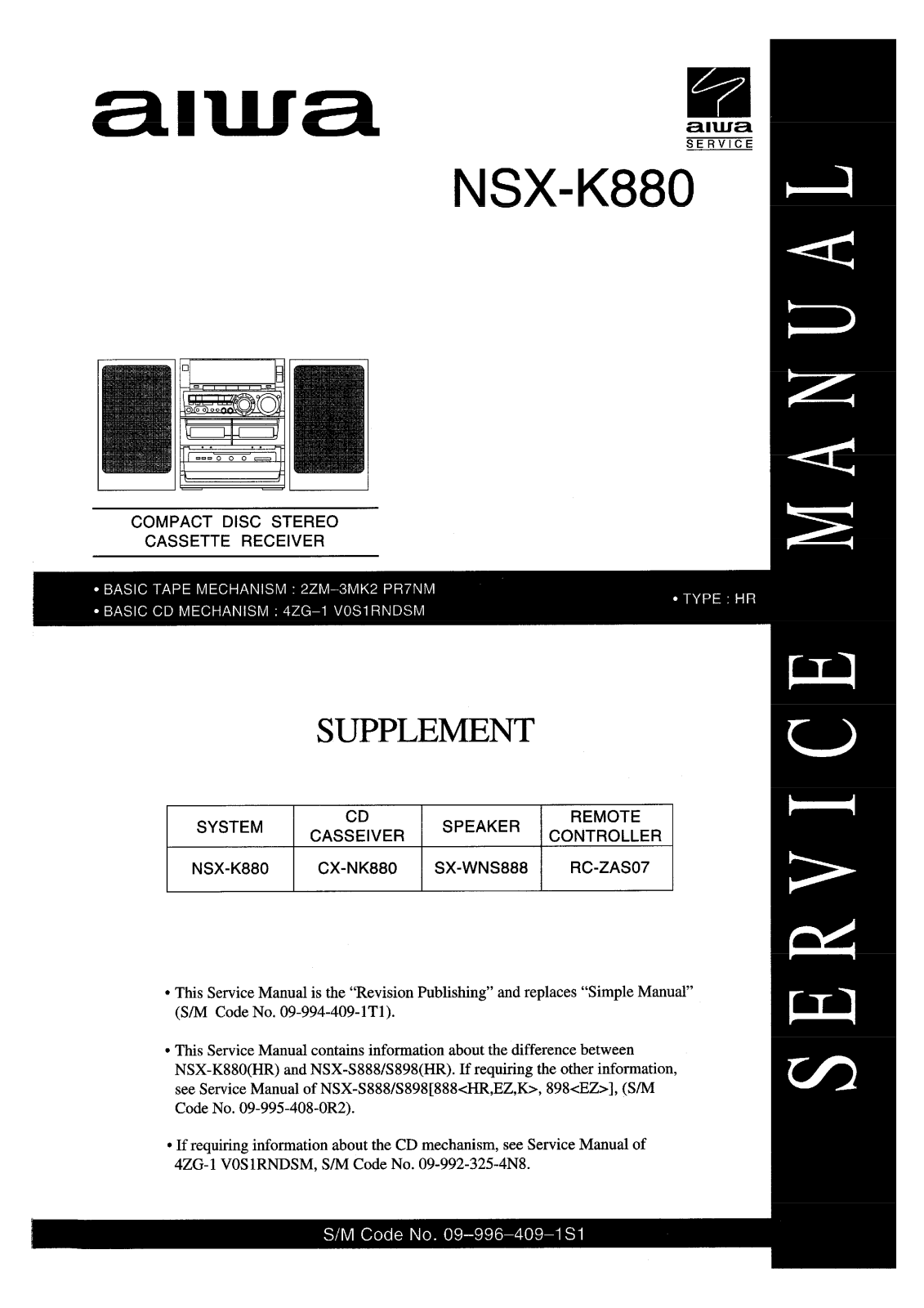 Aiwa NSX-K880 Schematic