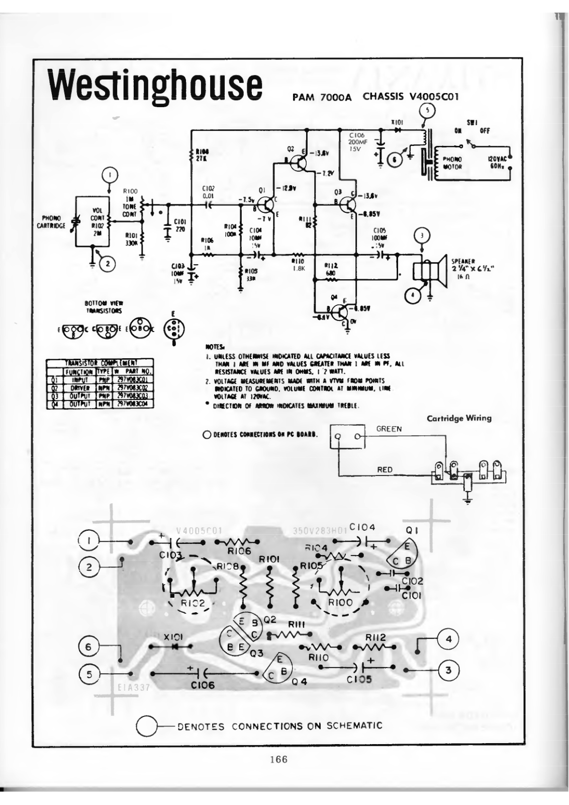 Westinghouse PAM7000A Schematic