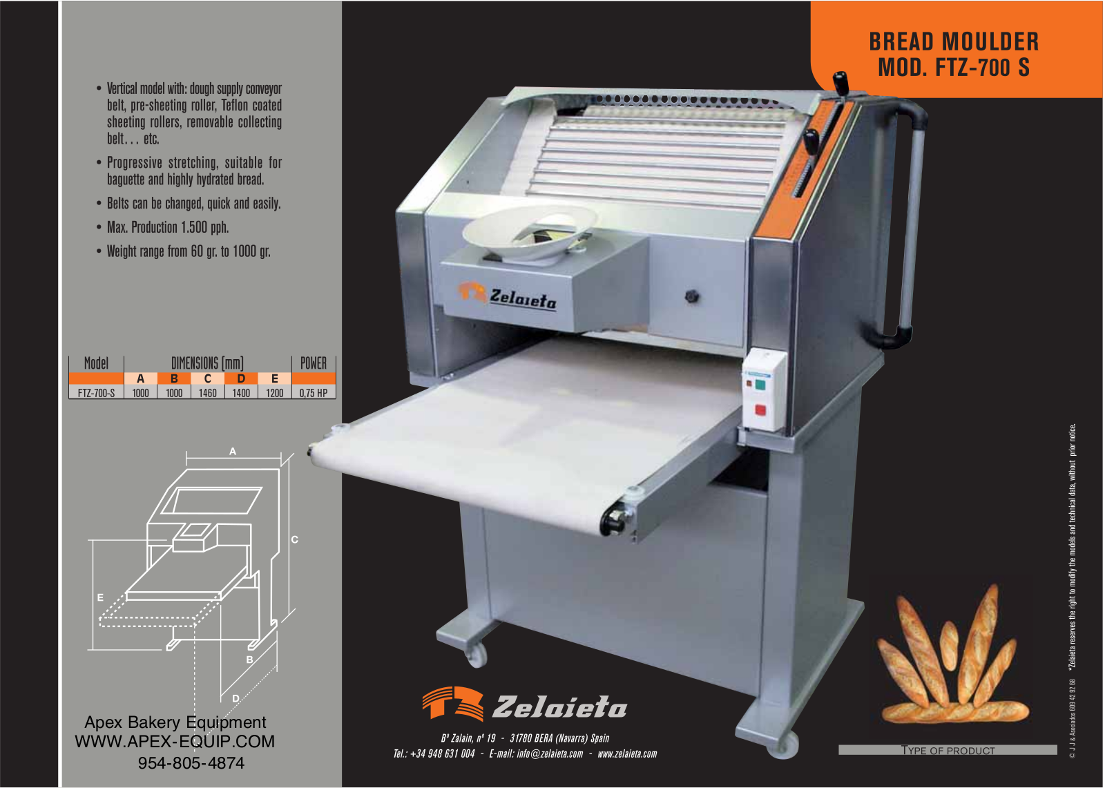 Apex Bakery FTZ-700-S User Manual