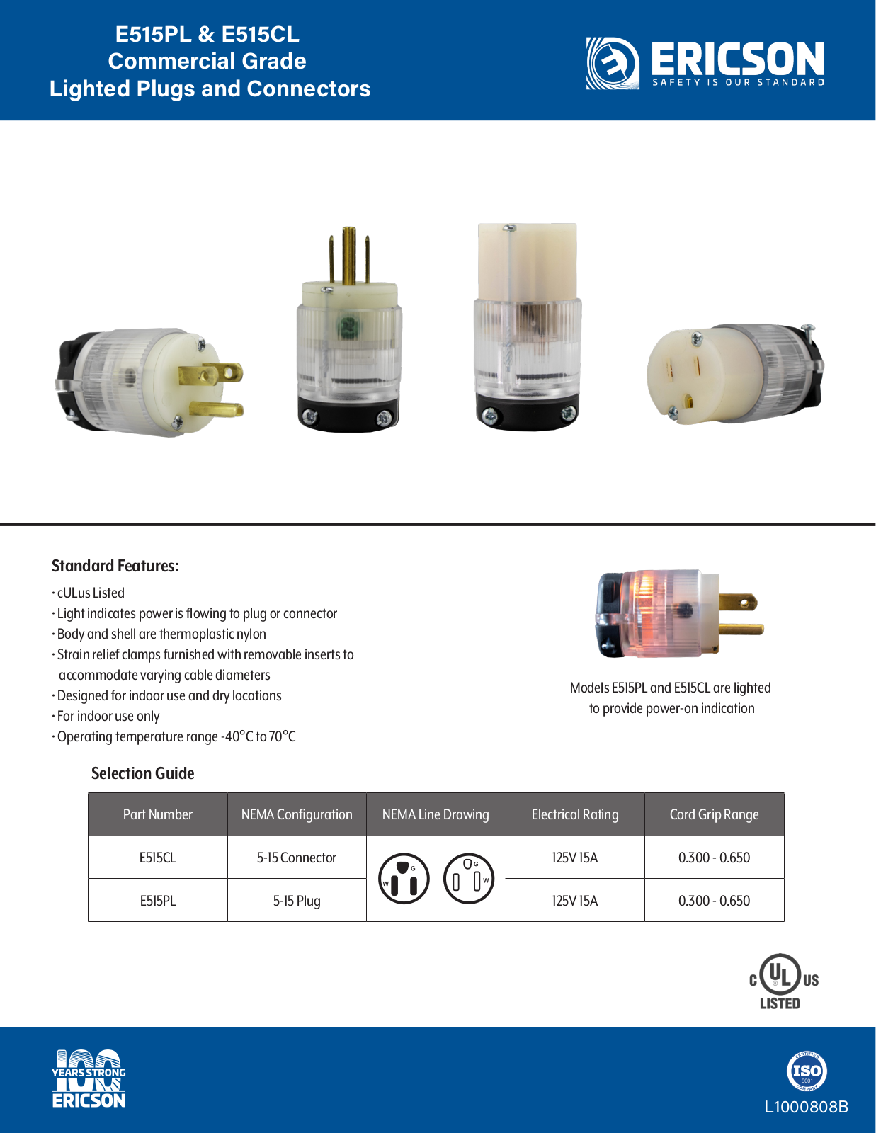 Ericson E515PL, E515CL Data Sheet