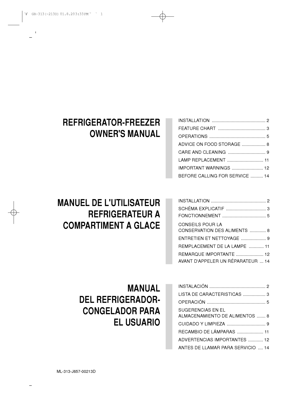 LG ER3328-S, ER3177-S, ER3116-S, ER377GR-P User Manual