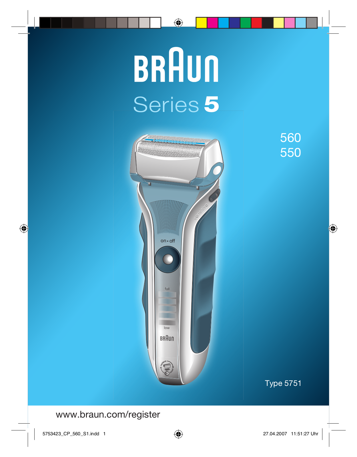 Braun 560, 550 User Manual