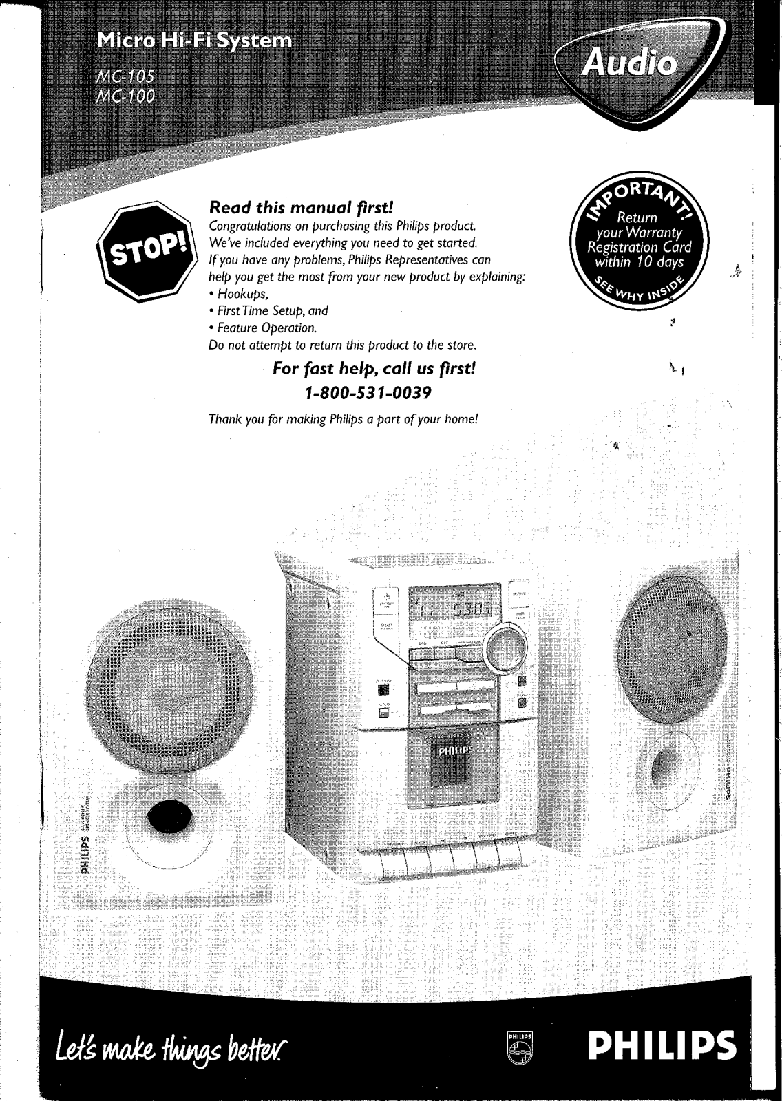 Philips MC 105 User Manual