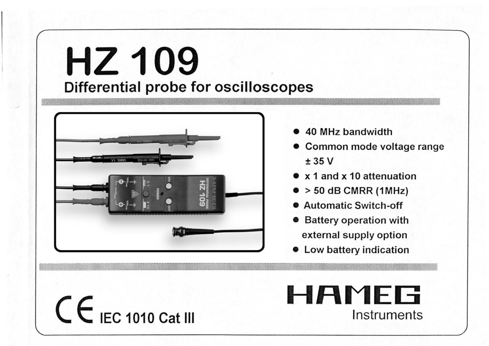 HAMEG HZ109 User Manual