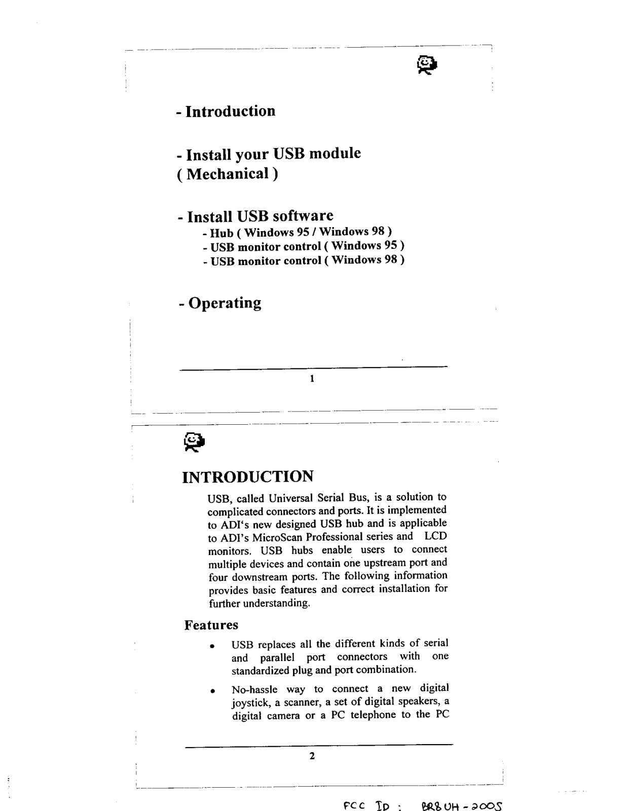 ADI UH 200S Users Manual