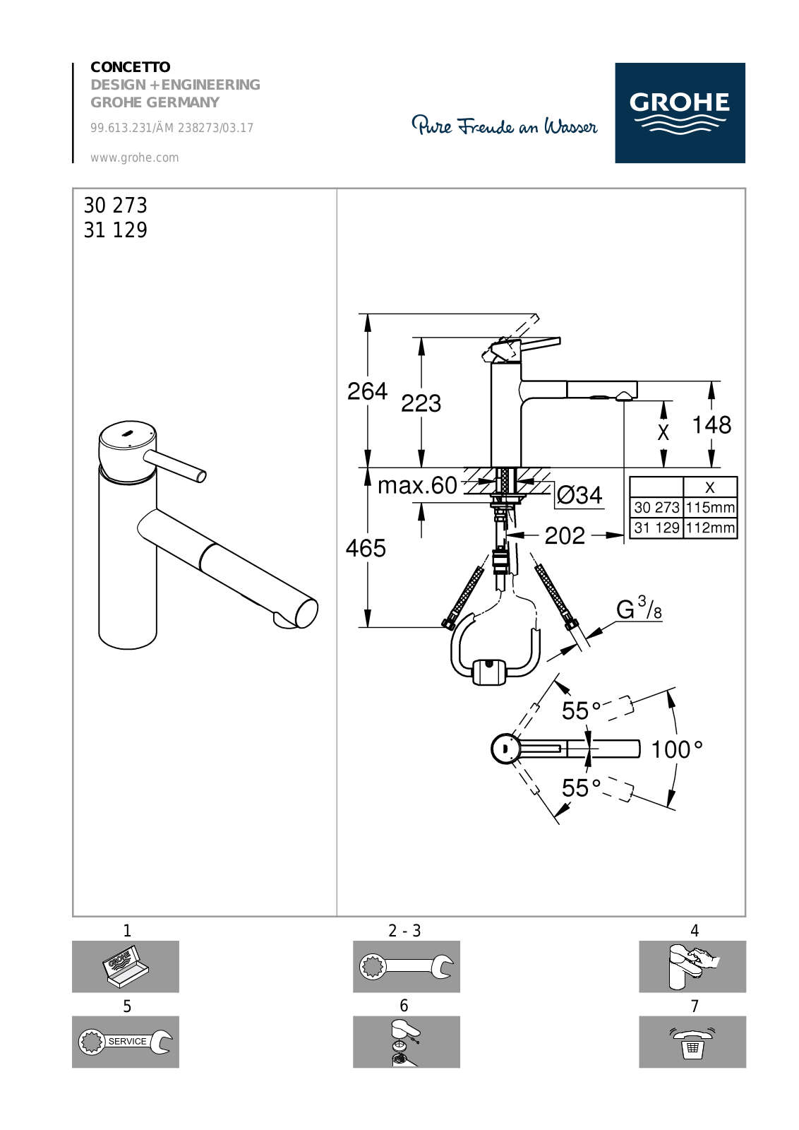 Grohe 99.613.231 Installation Drawing - ManualMachine.com