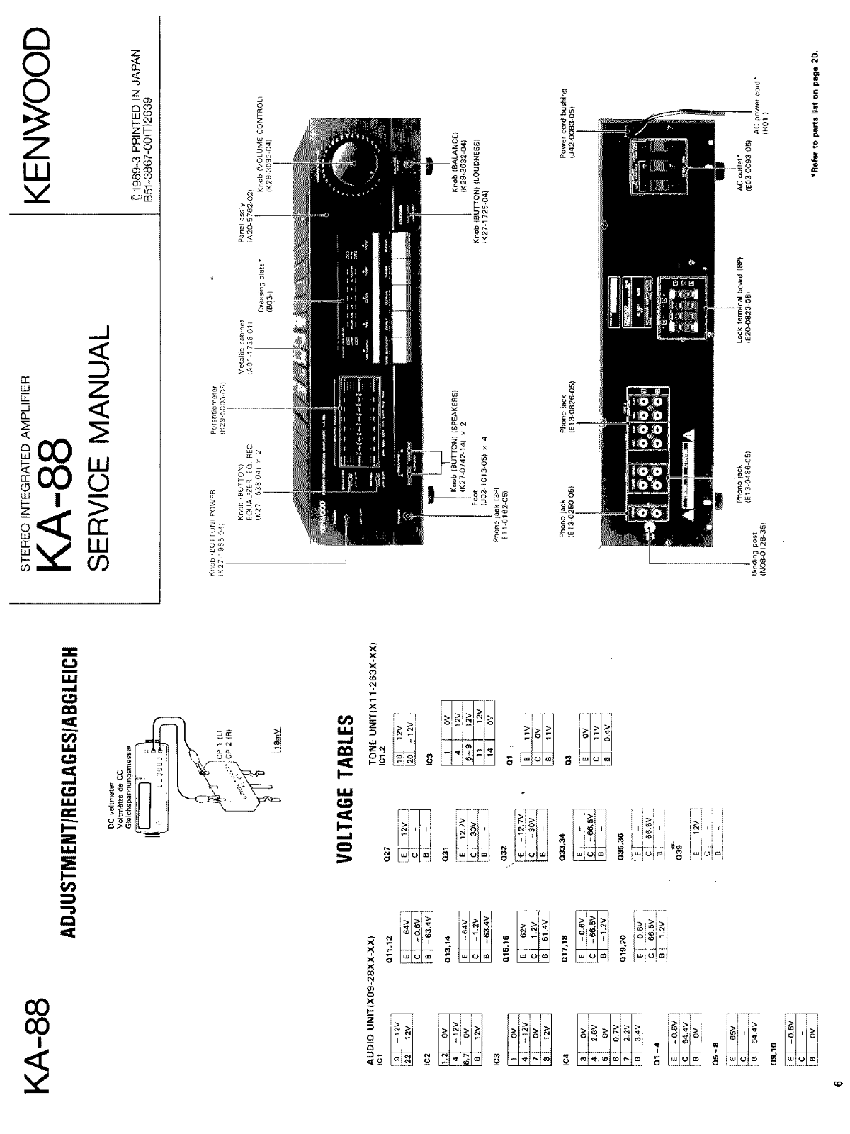 Kenwood KA-88 Service manual