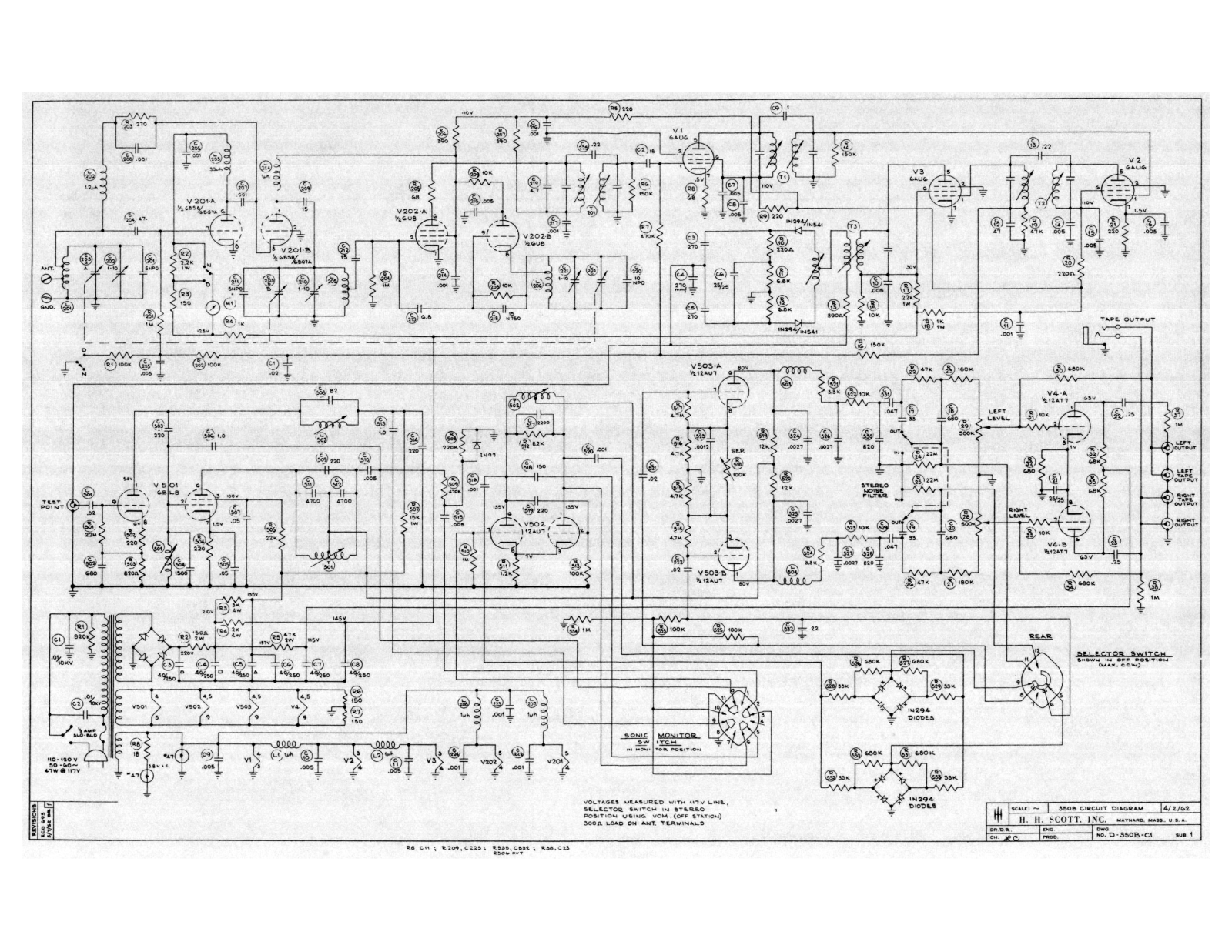 HH Scott 350b schematic