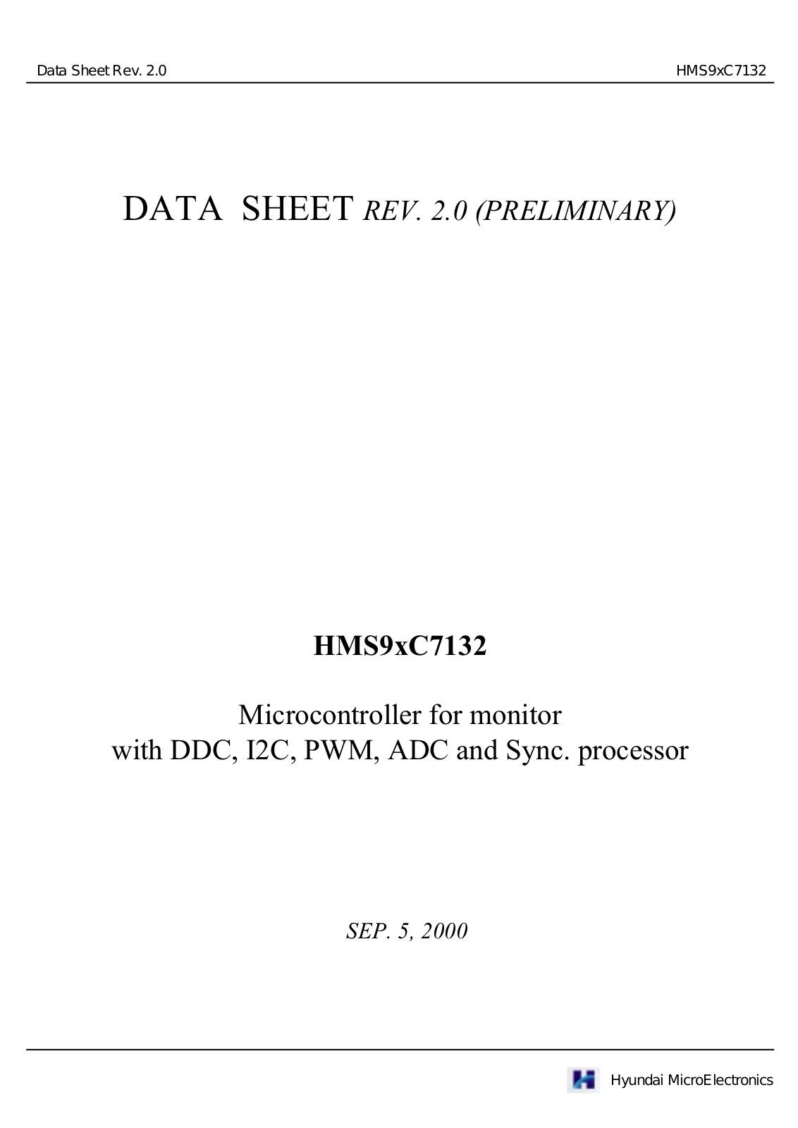 HEI HMS91C7132, HMS97C7132 Datasheet