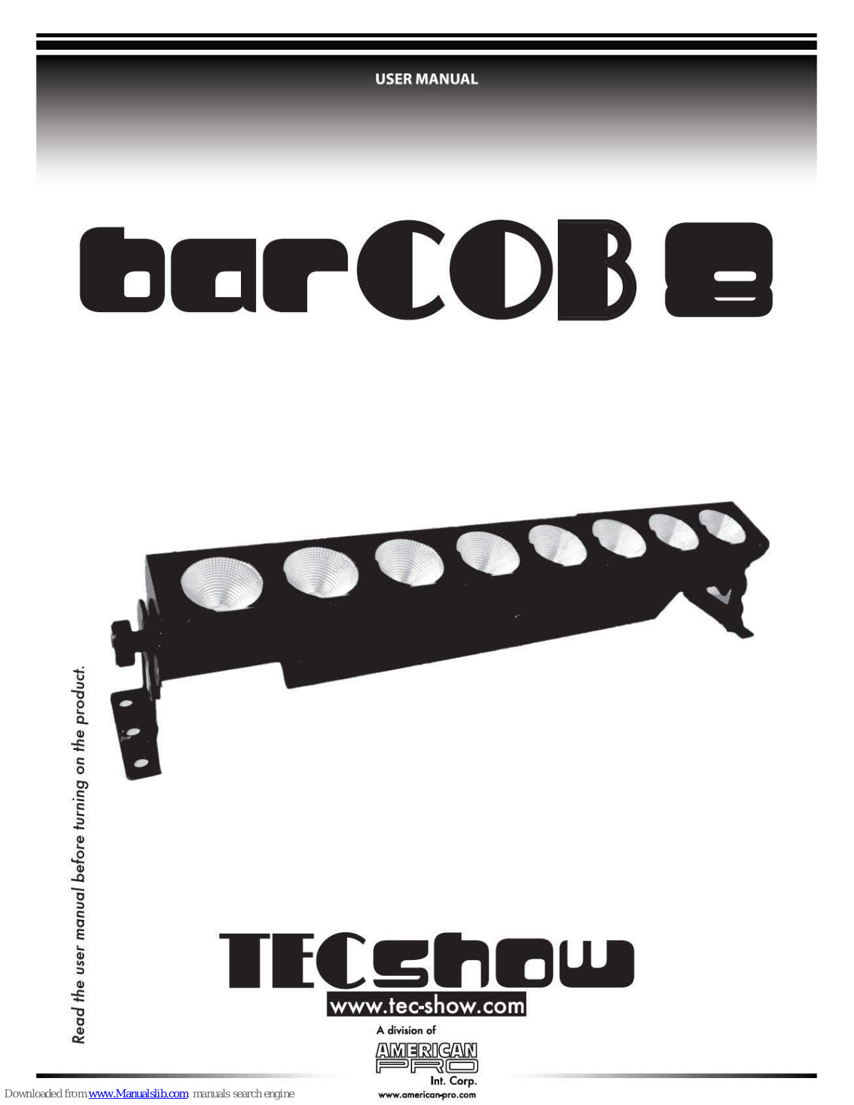 TECshow Barcob 8 User Manual