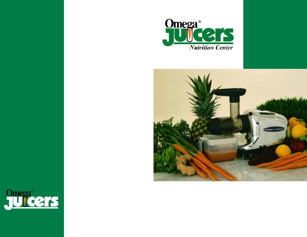 Omega Juicers 8003, 8005, 8224, 8226 Instruction Manual